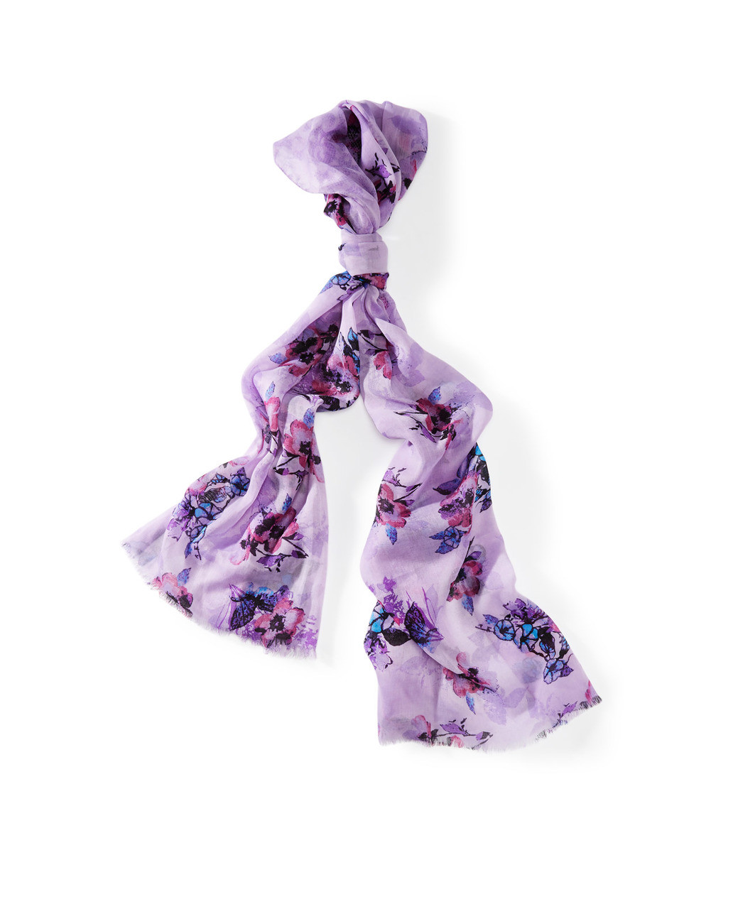 Women's lilac floral cloud walk scarf
