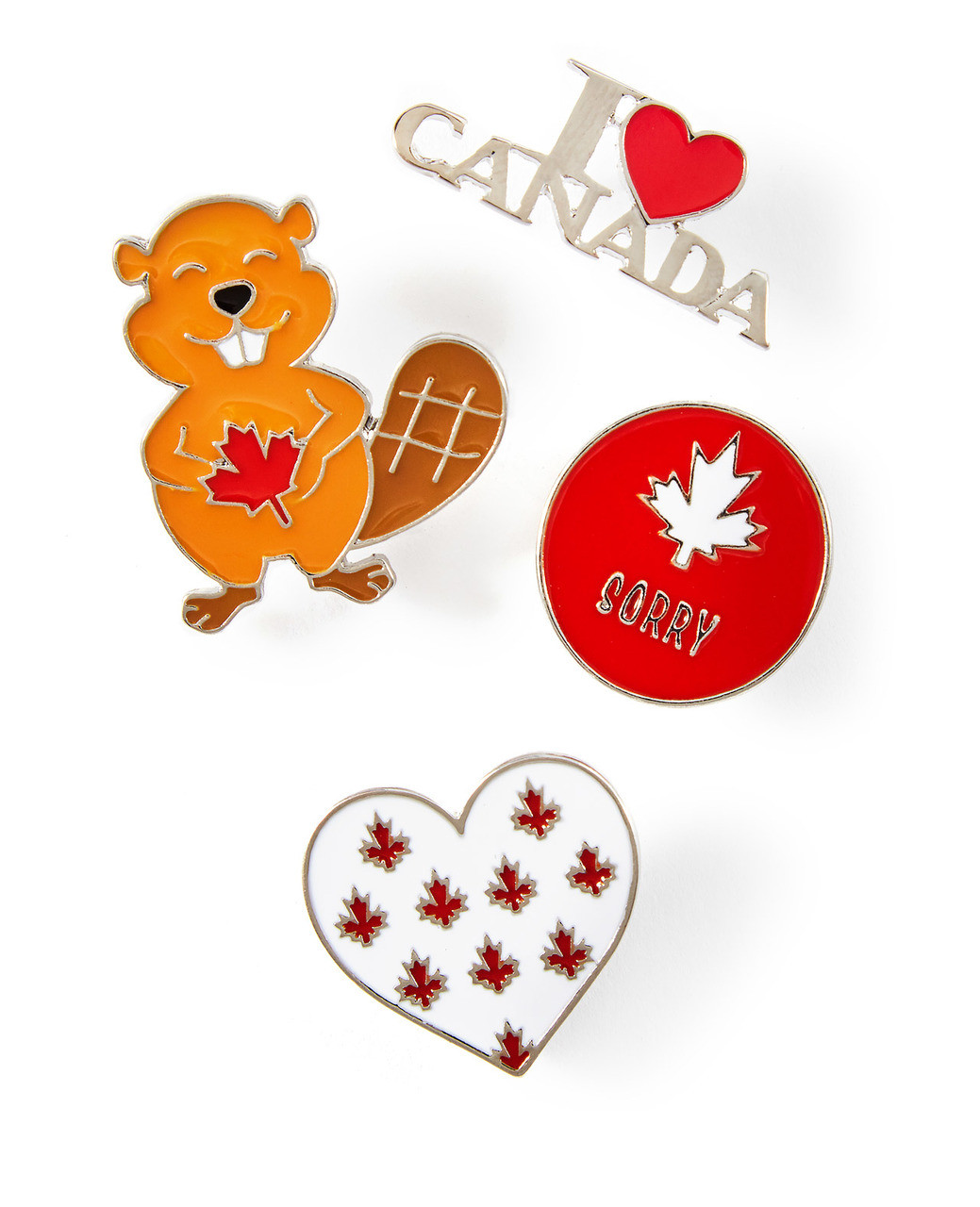 Collection of four Canada pins