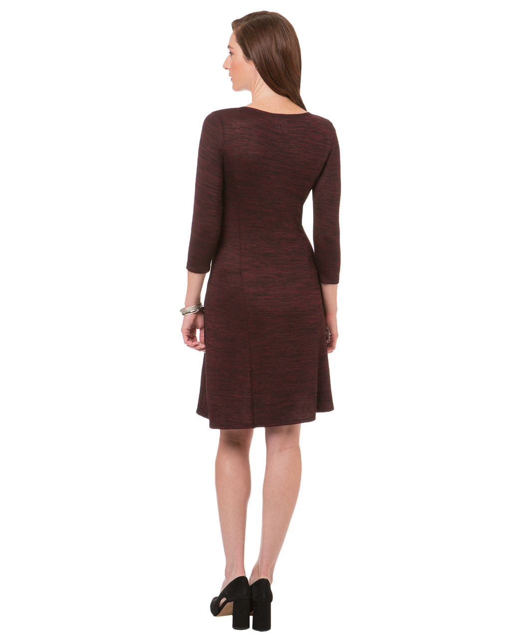 Women's red garnet knit sweater dress
