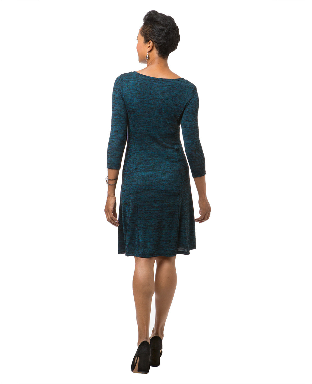 Women's mallard blue knit sweater dress