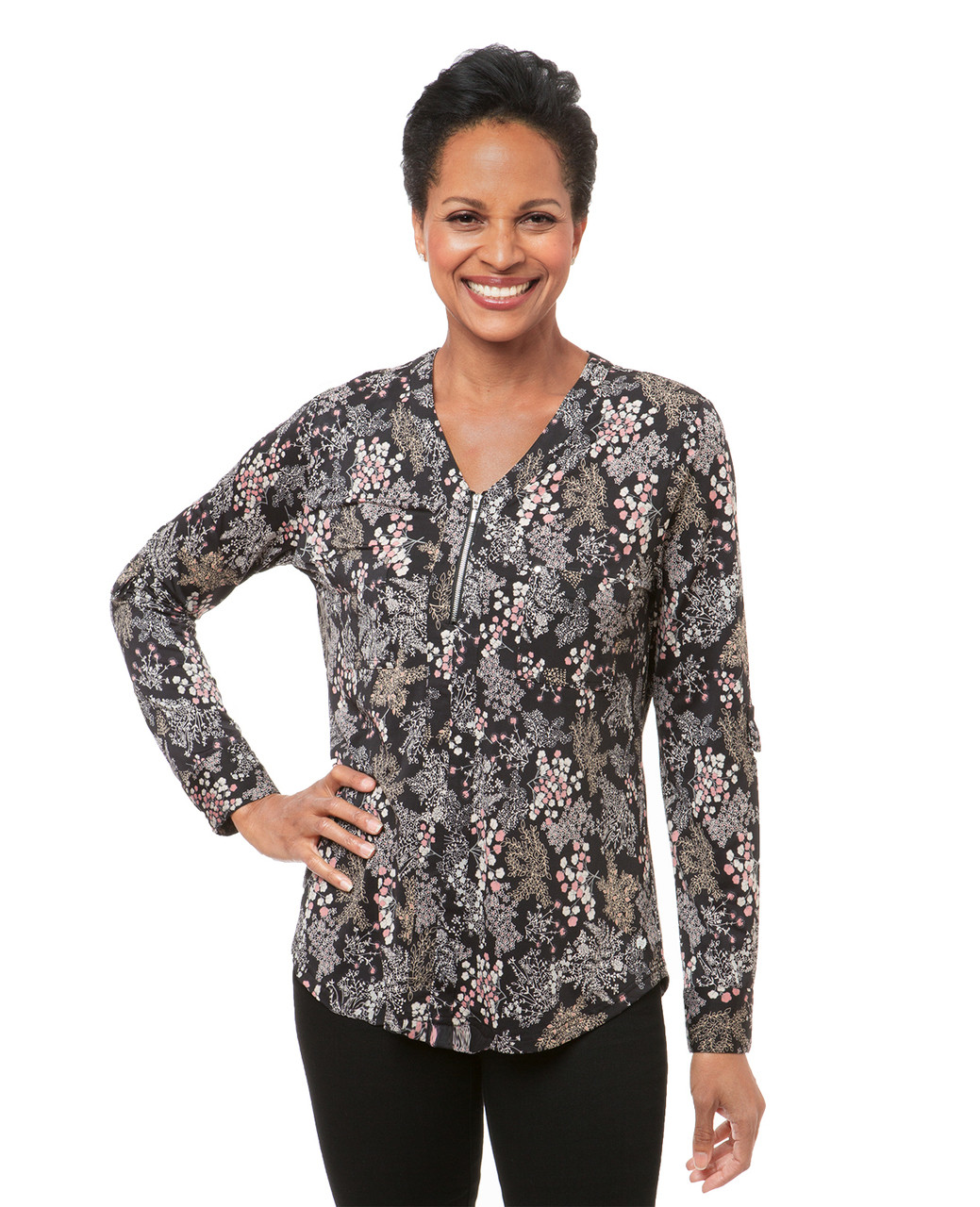 Women's floral print blouse