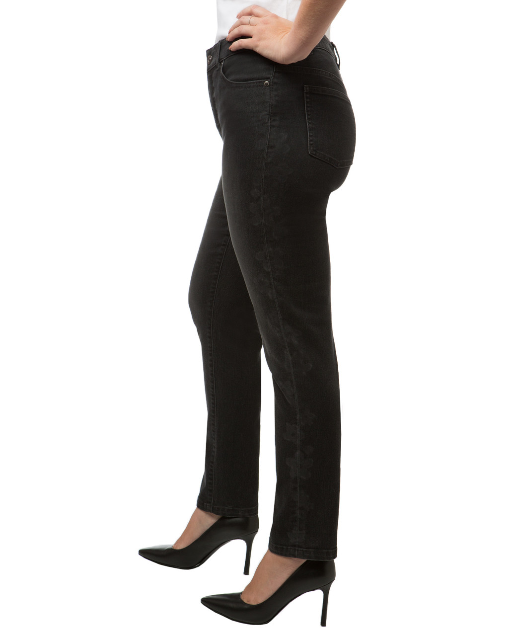 Women's floral print skimmer jeans
