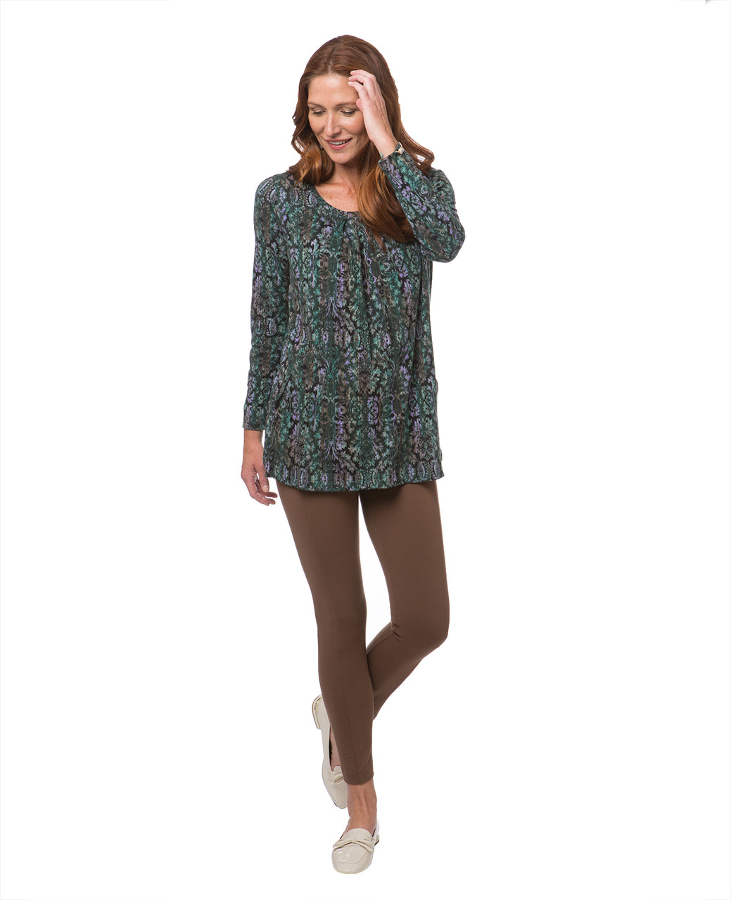 Women's boat neck tunic top