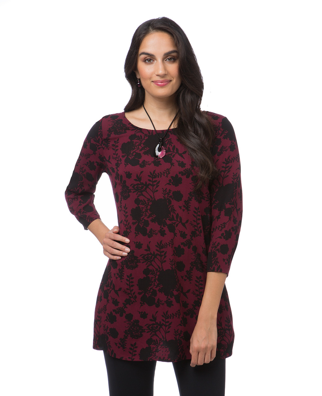 Women's floral tunic top