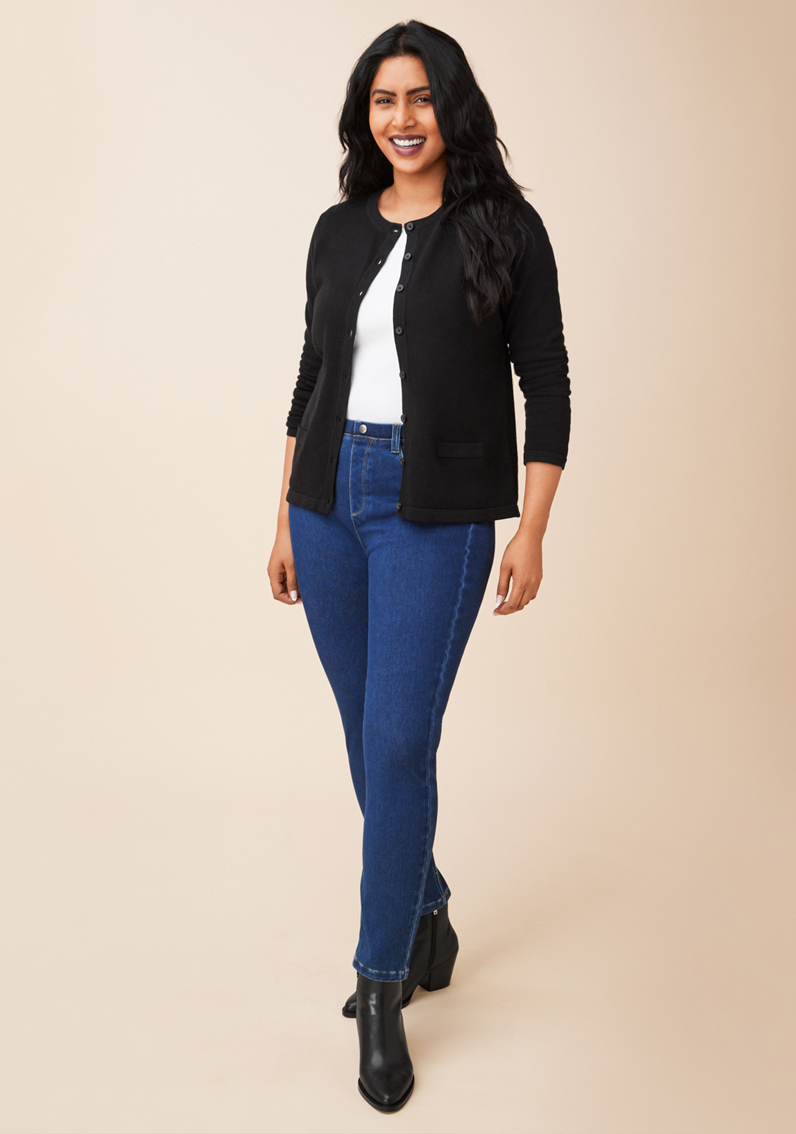 Essential Cardigan with Pockets Front View