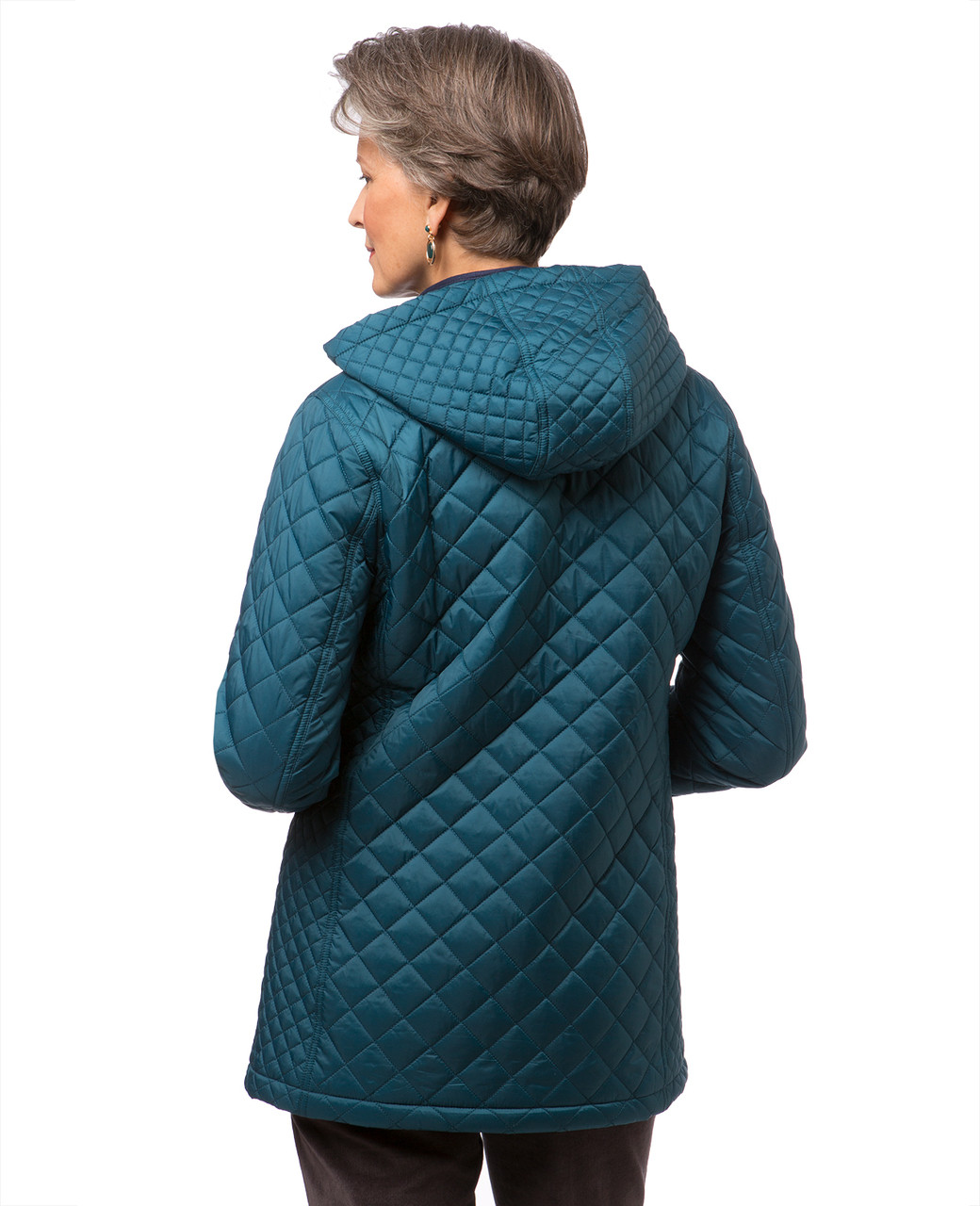 Women's blue quilted jacket
