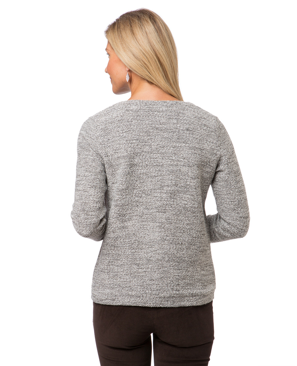 Women's grey button down jacket