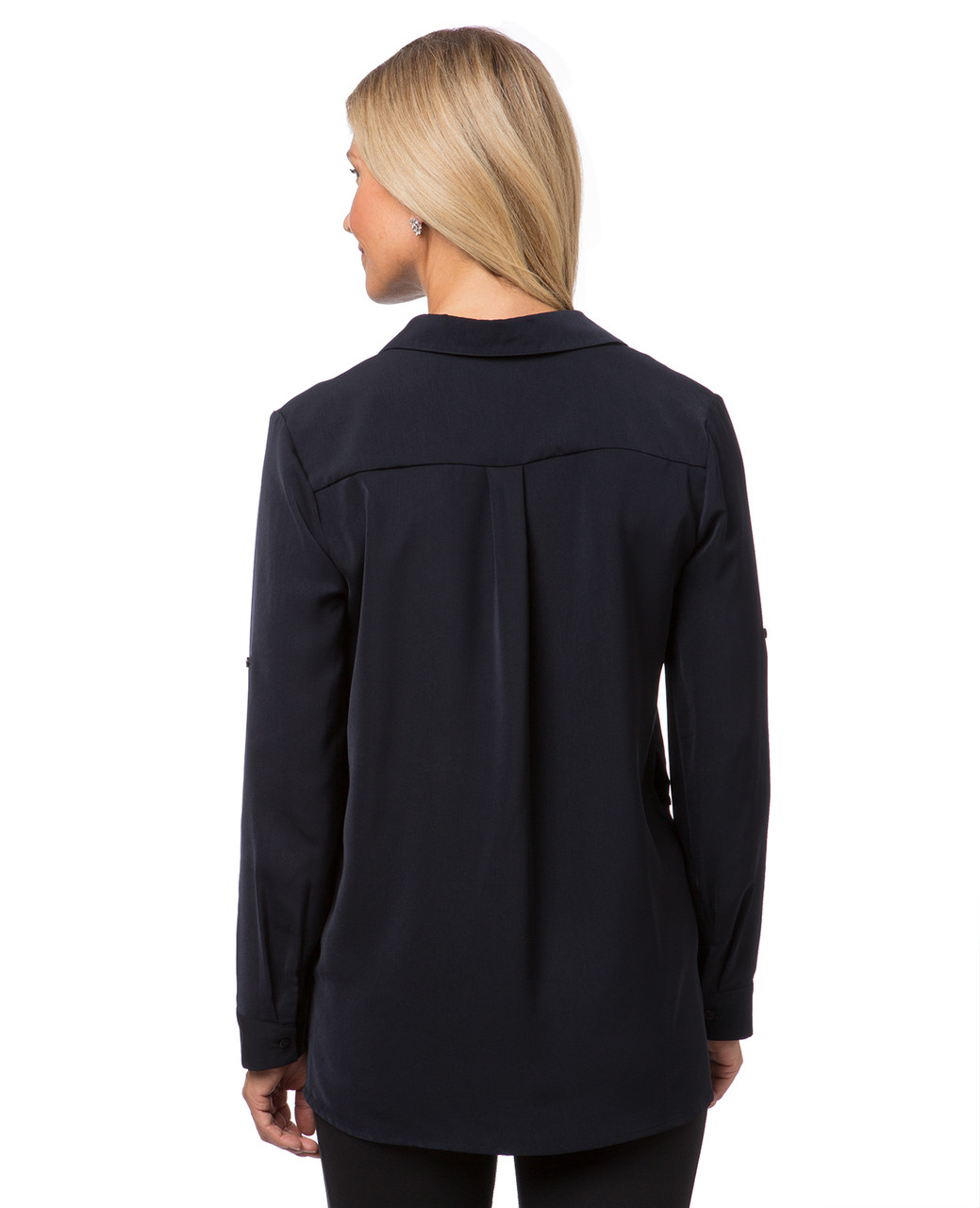 Women's navy Point Zero navy button down top