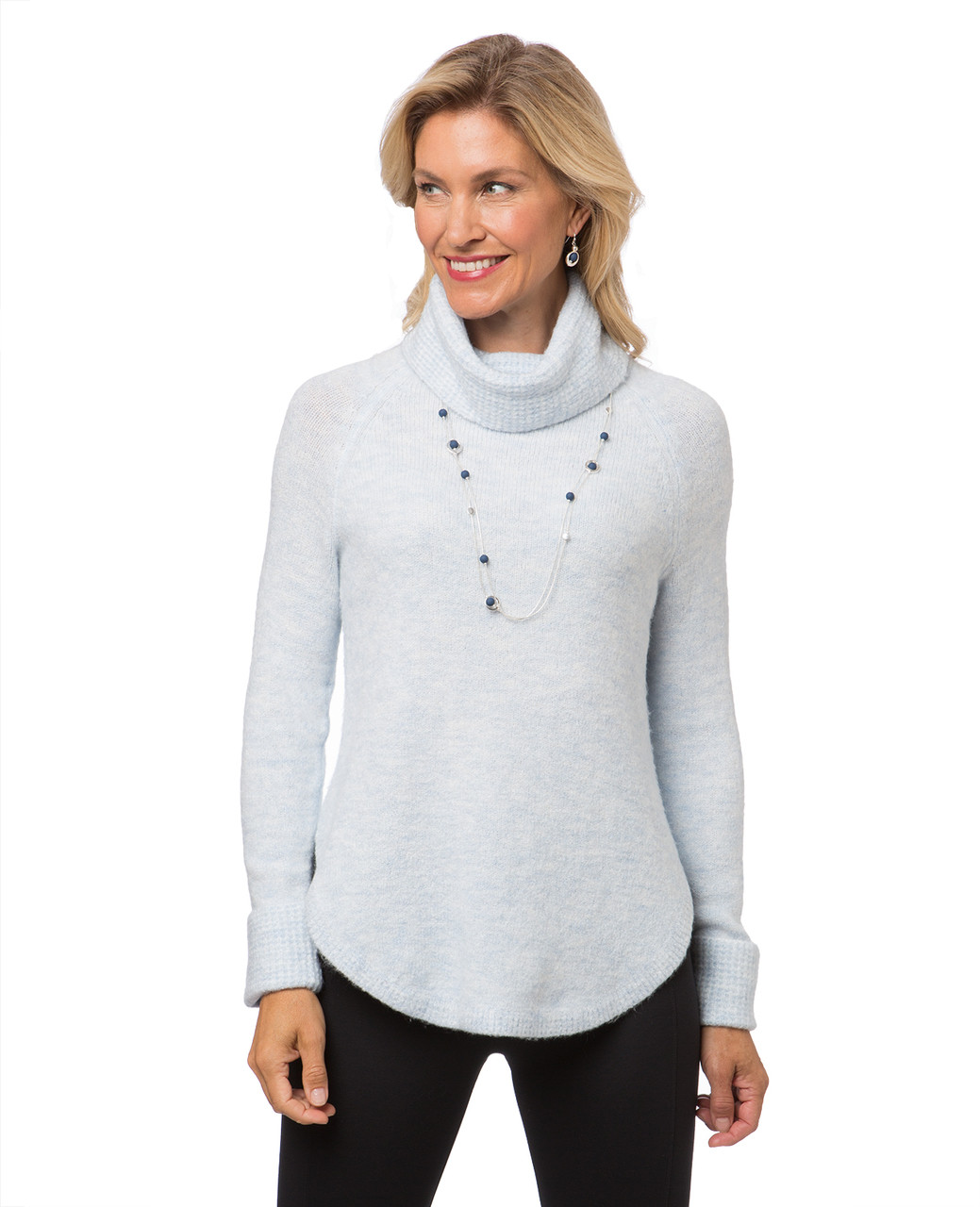 Women's Point Zero blue turtle neck sweater