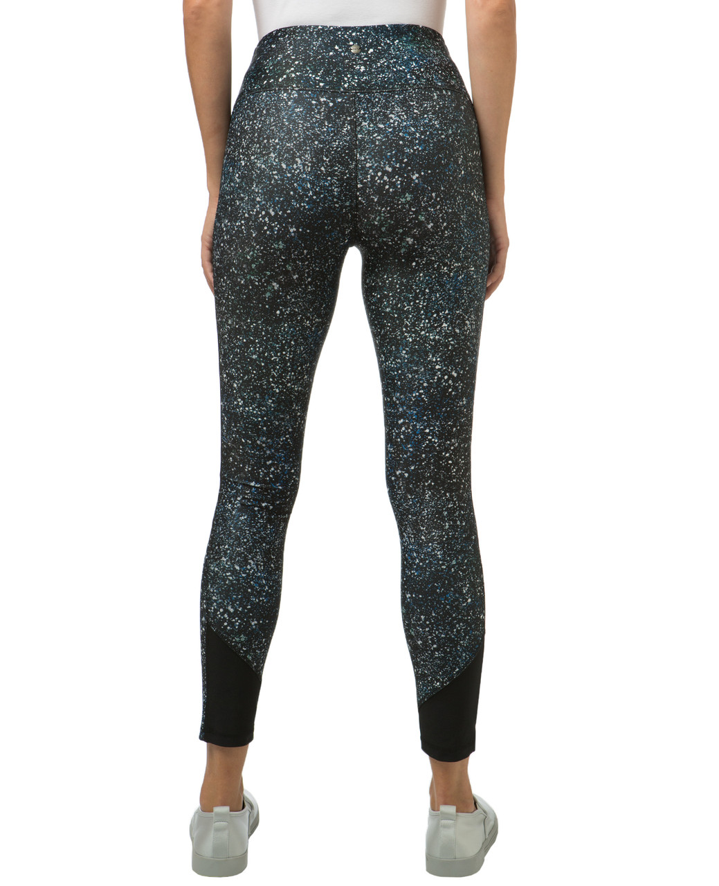 Women's blue printed workout leggings
