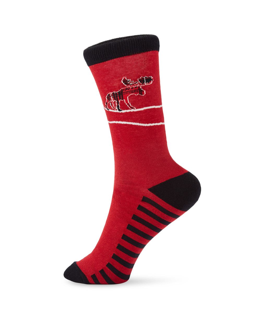 Women's red and black sleepwear socks