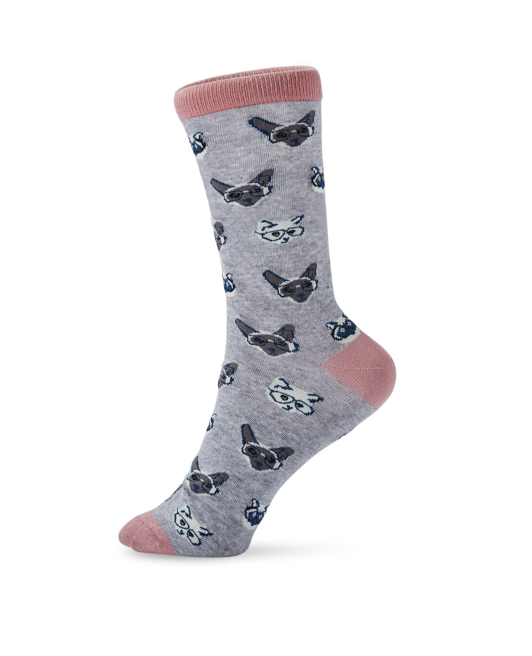 Women's light grey cat socks