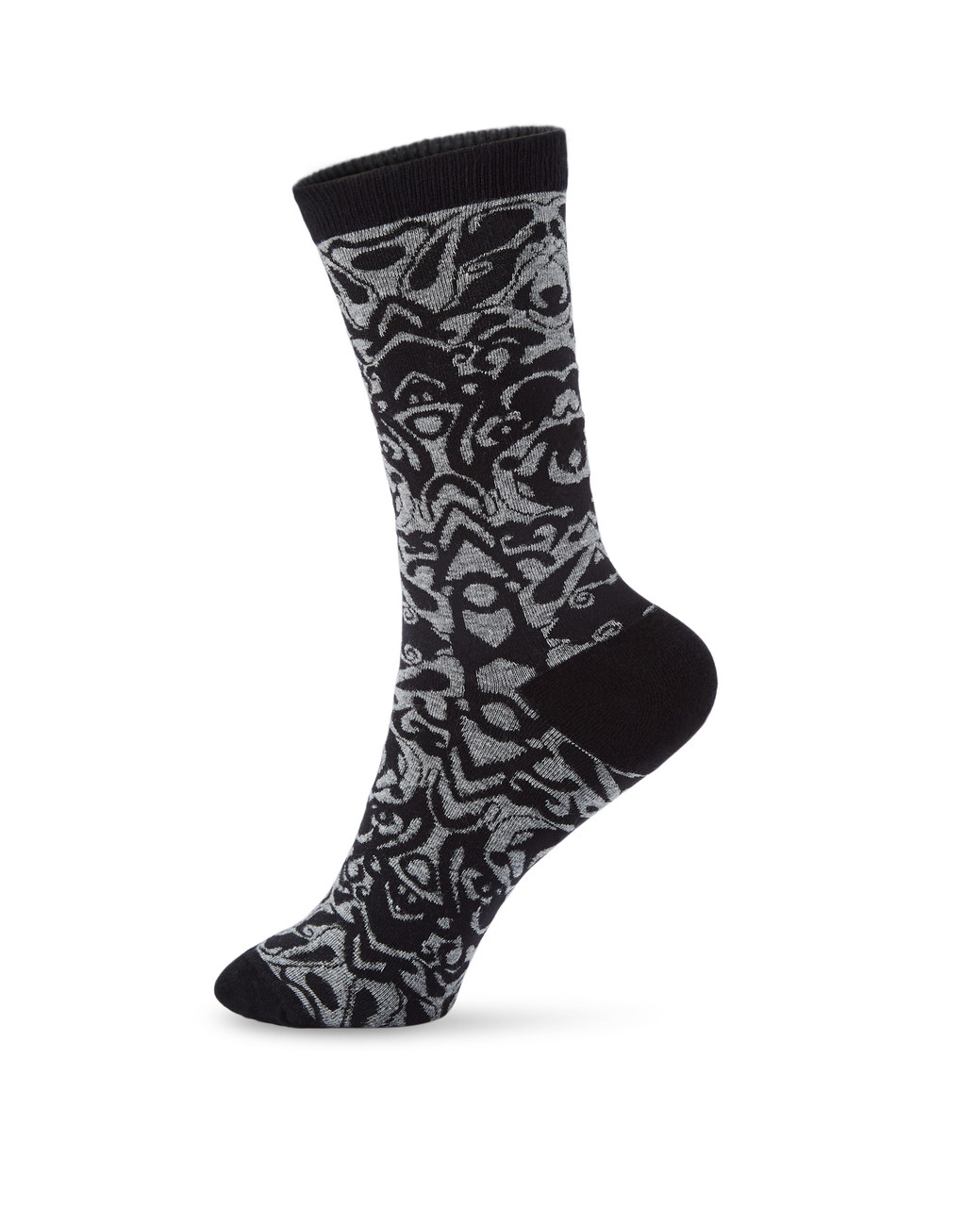 Women's baroque black socks