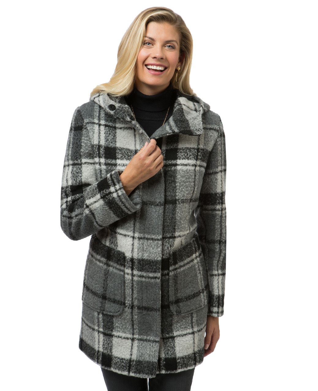 Women's grey plaid jacket