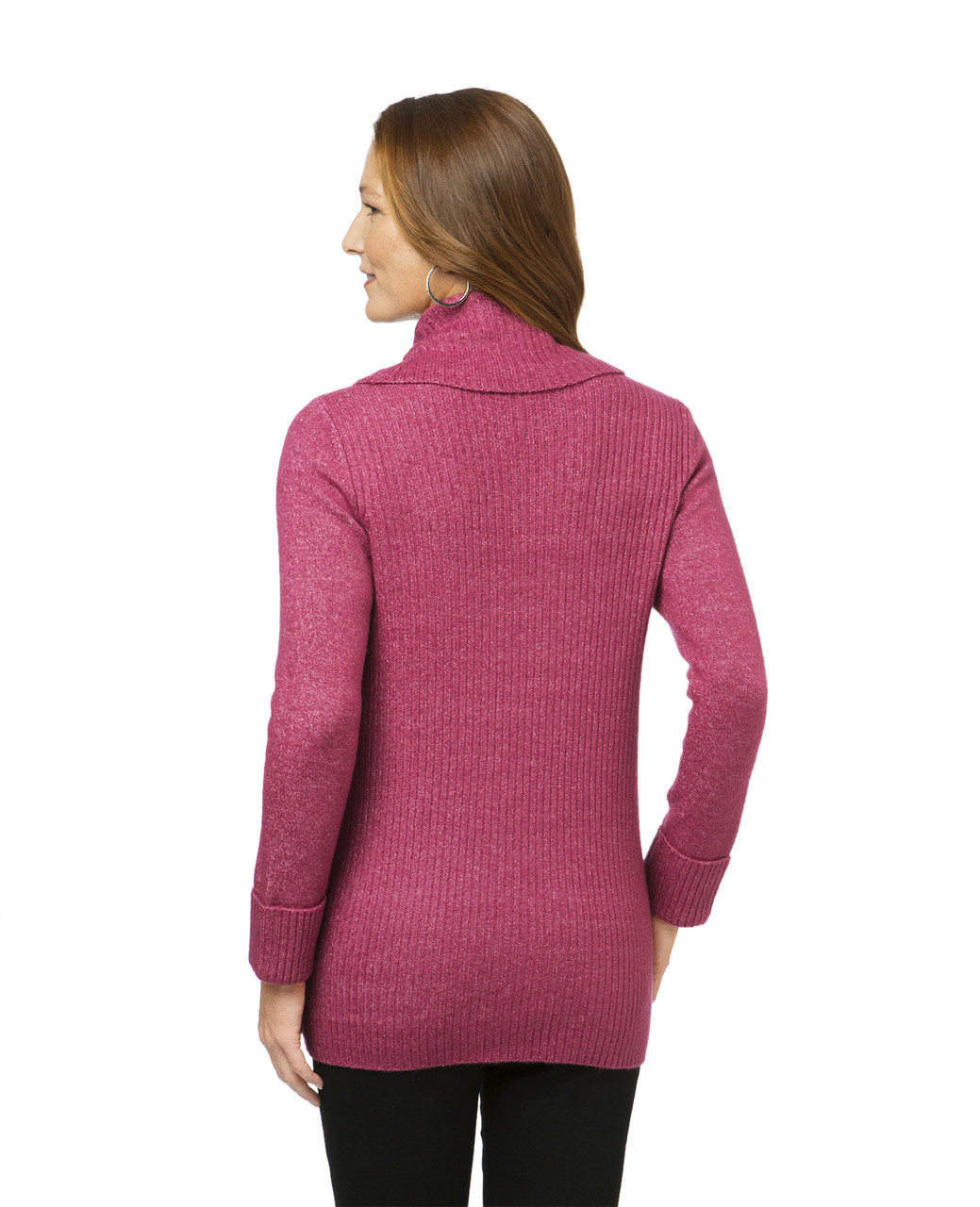 Women's cowl neck tunic sweater
