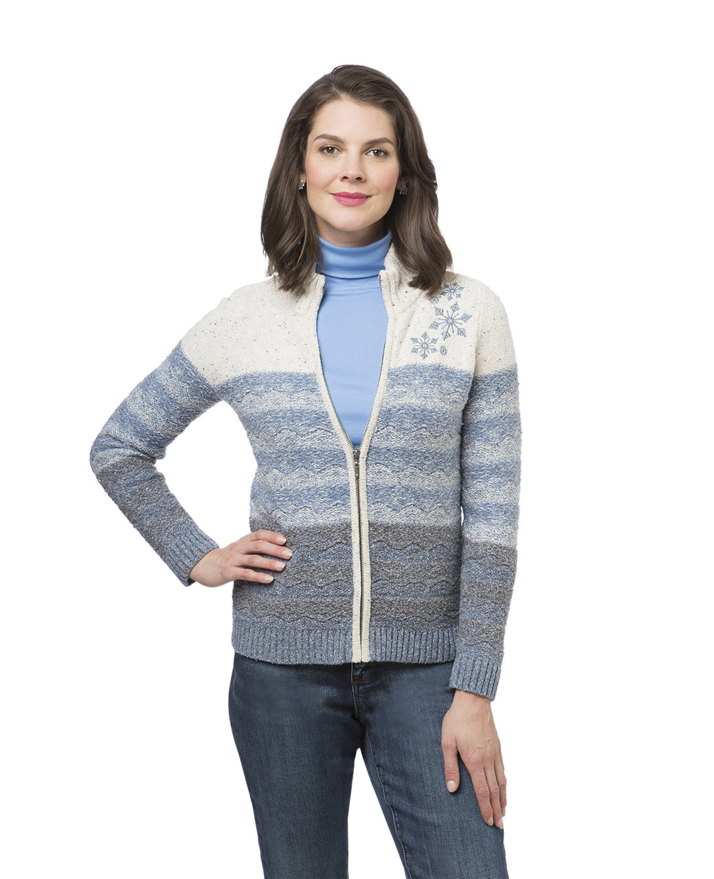 Women's petite winter cardigan