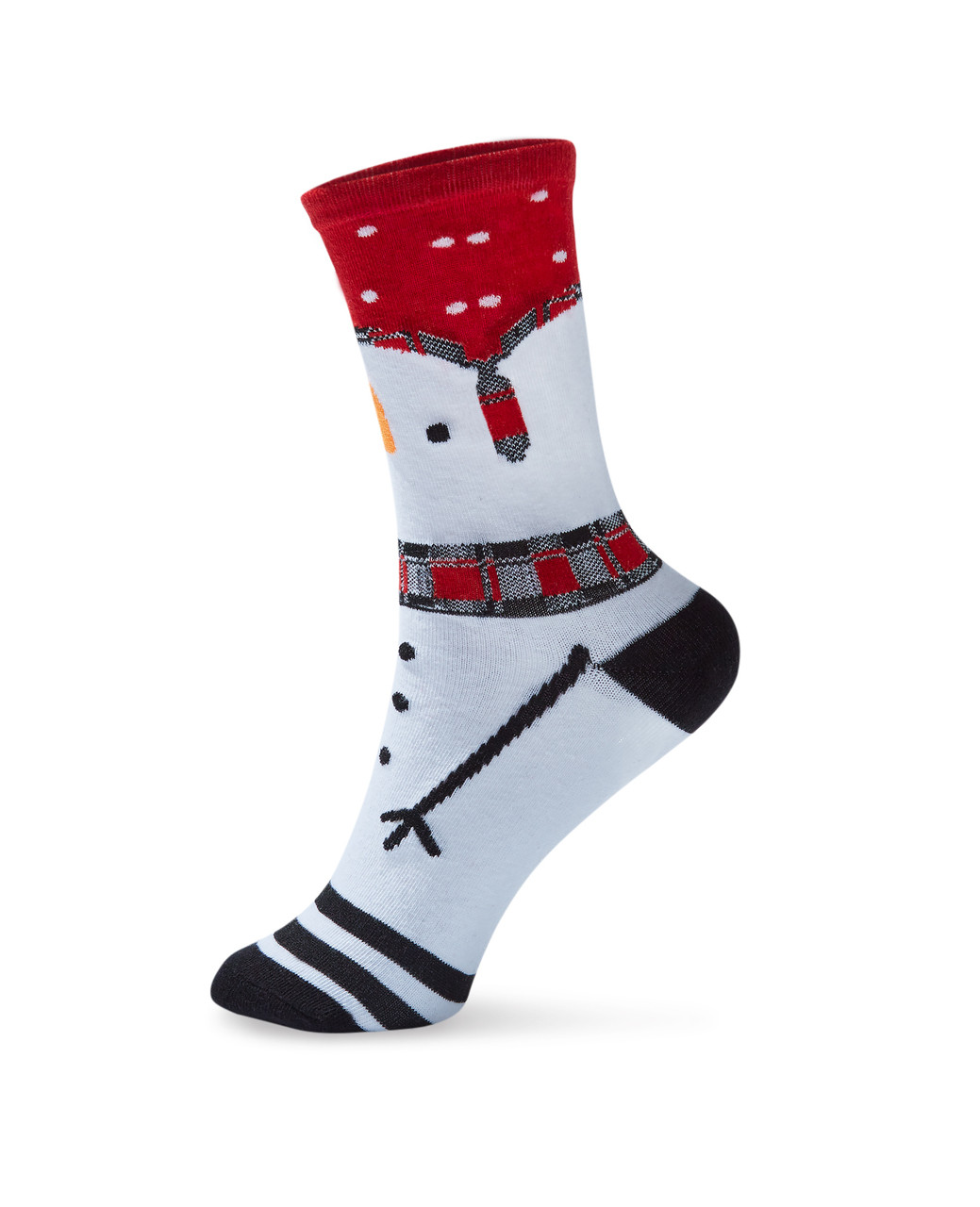 Women's snowman crew socks