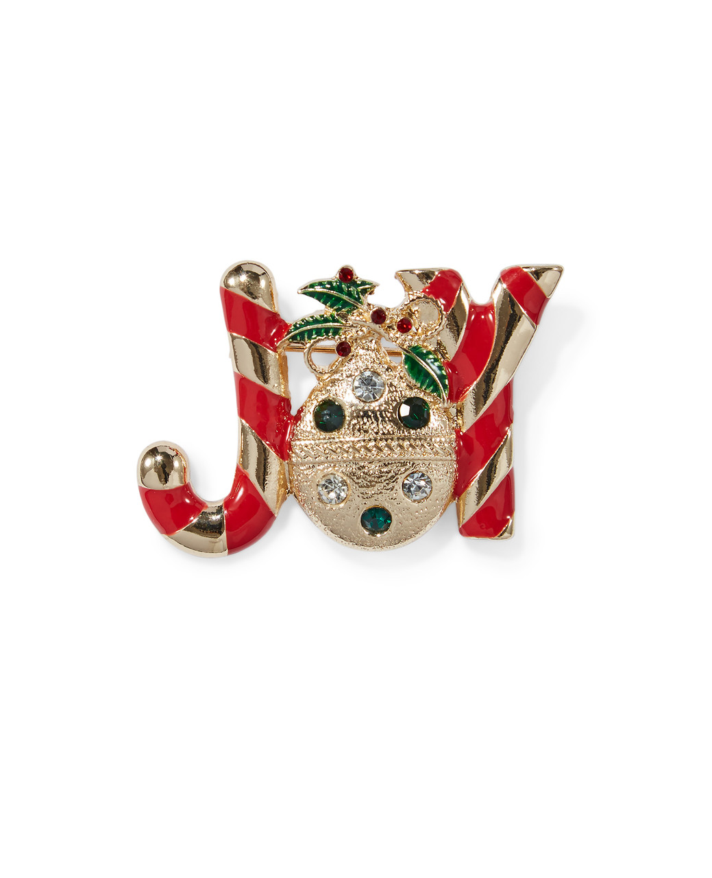 Women's festive joy holiday brooch