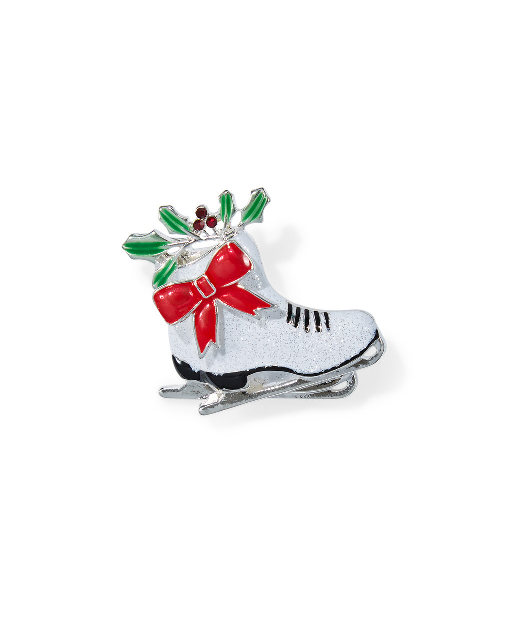 Women's sparkle skates festive brooch