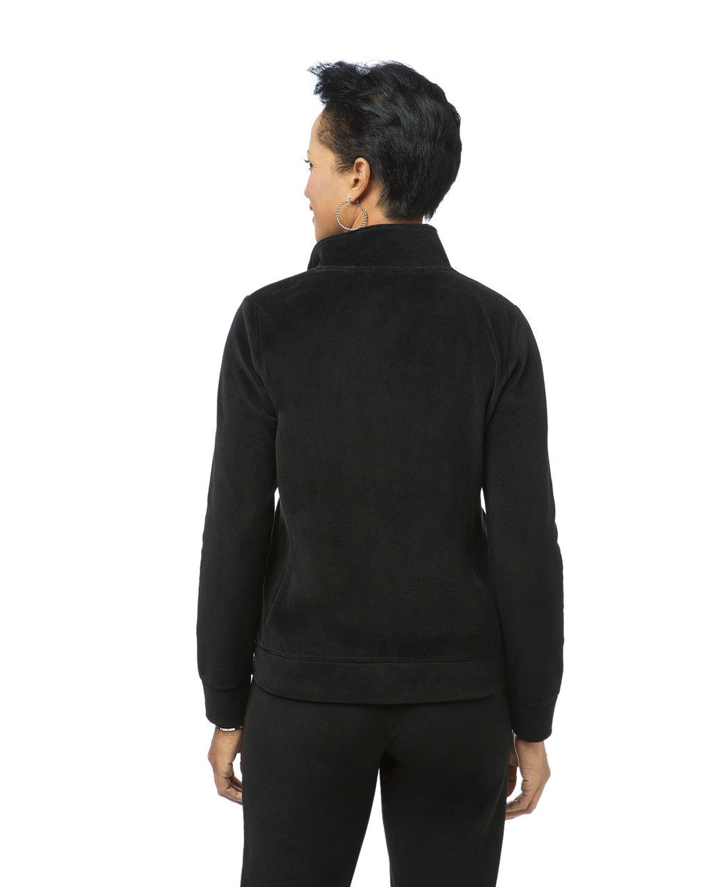 Women's black velour jacket