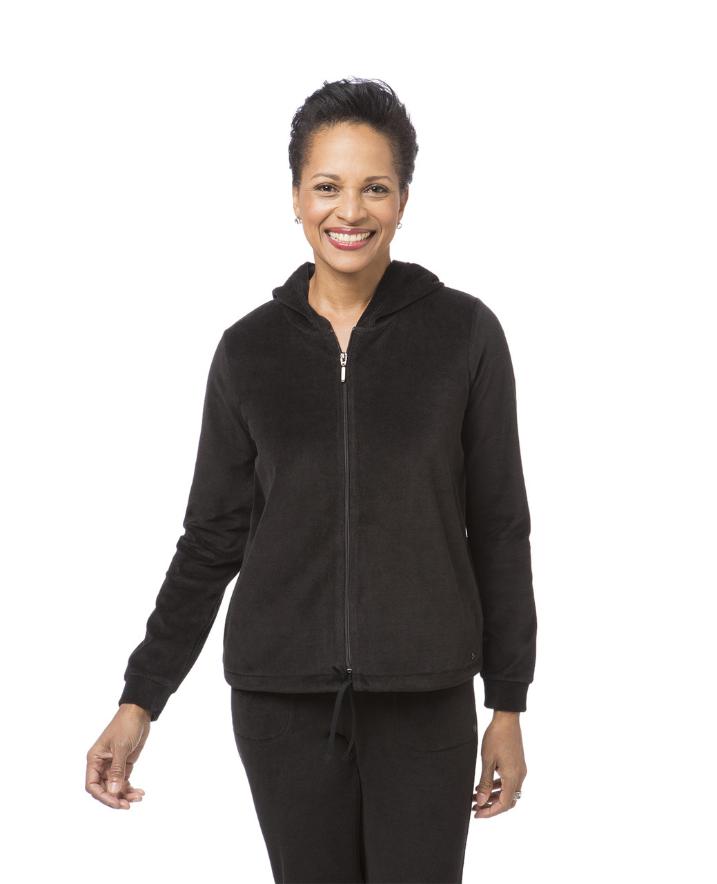 Women's Hooded Velour Jacket
