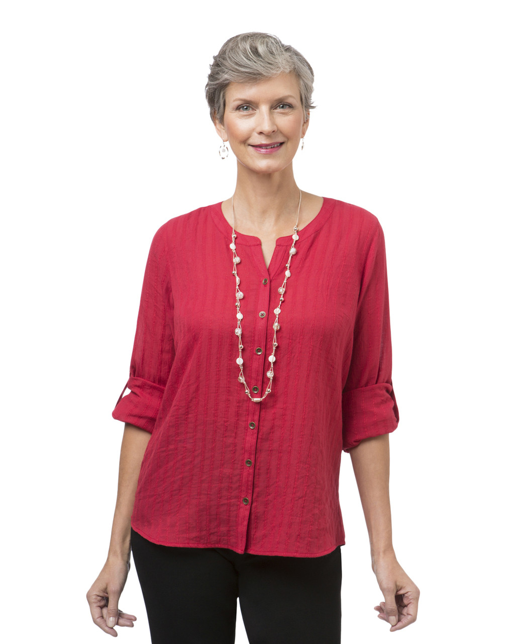 Women's long sleeve button down shirt