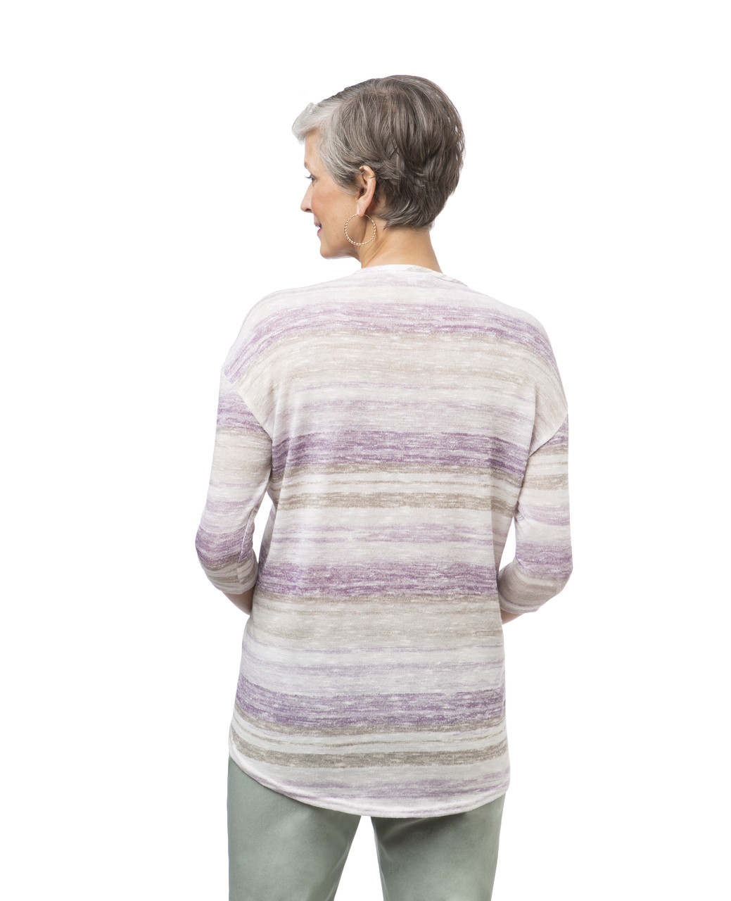 Women's purple V-neck top