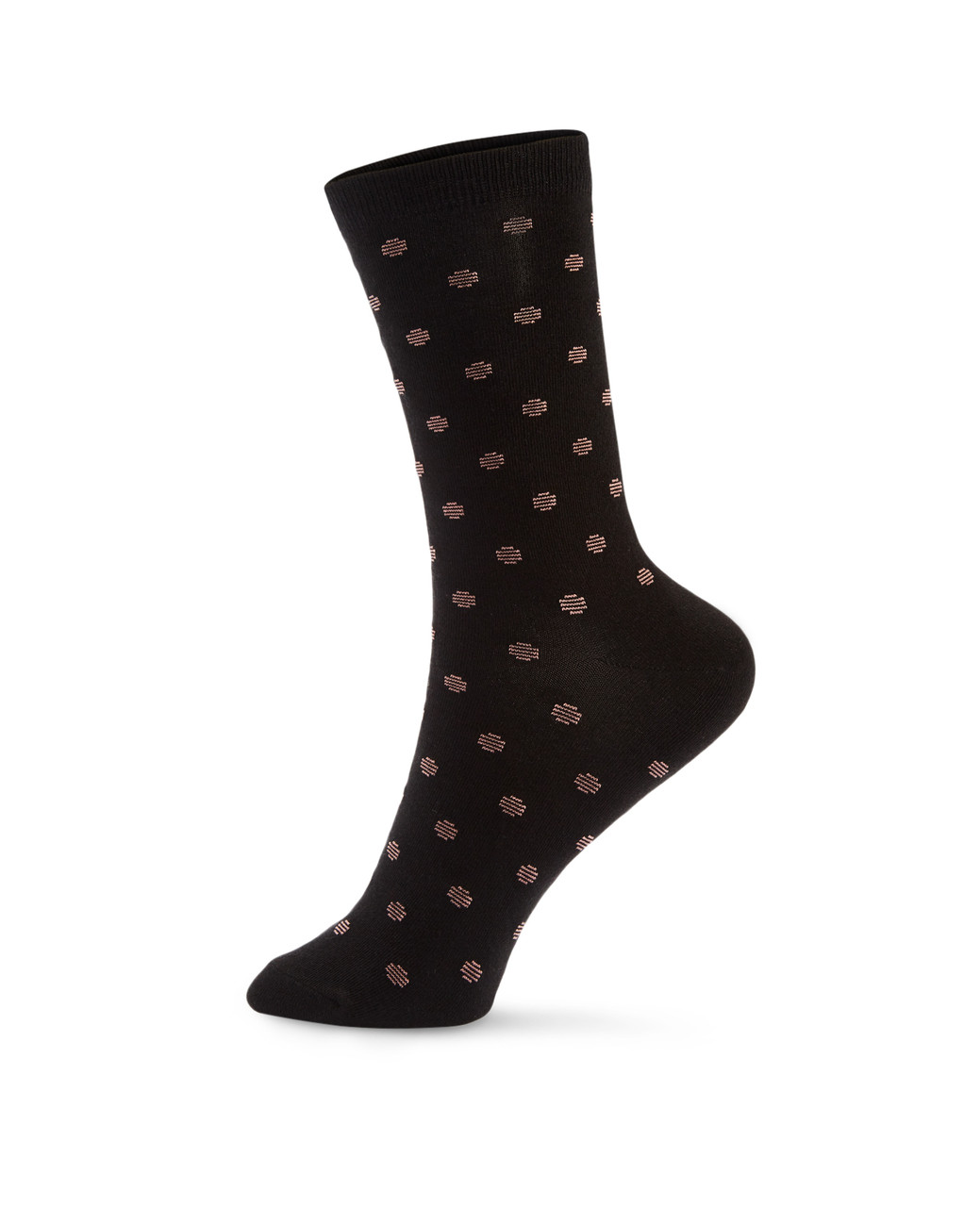 Women's dot print cotton blend crew socks