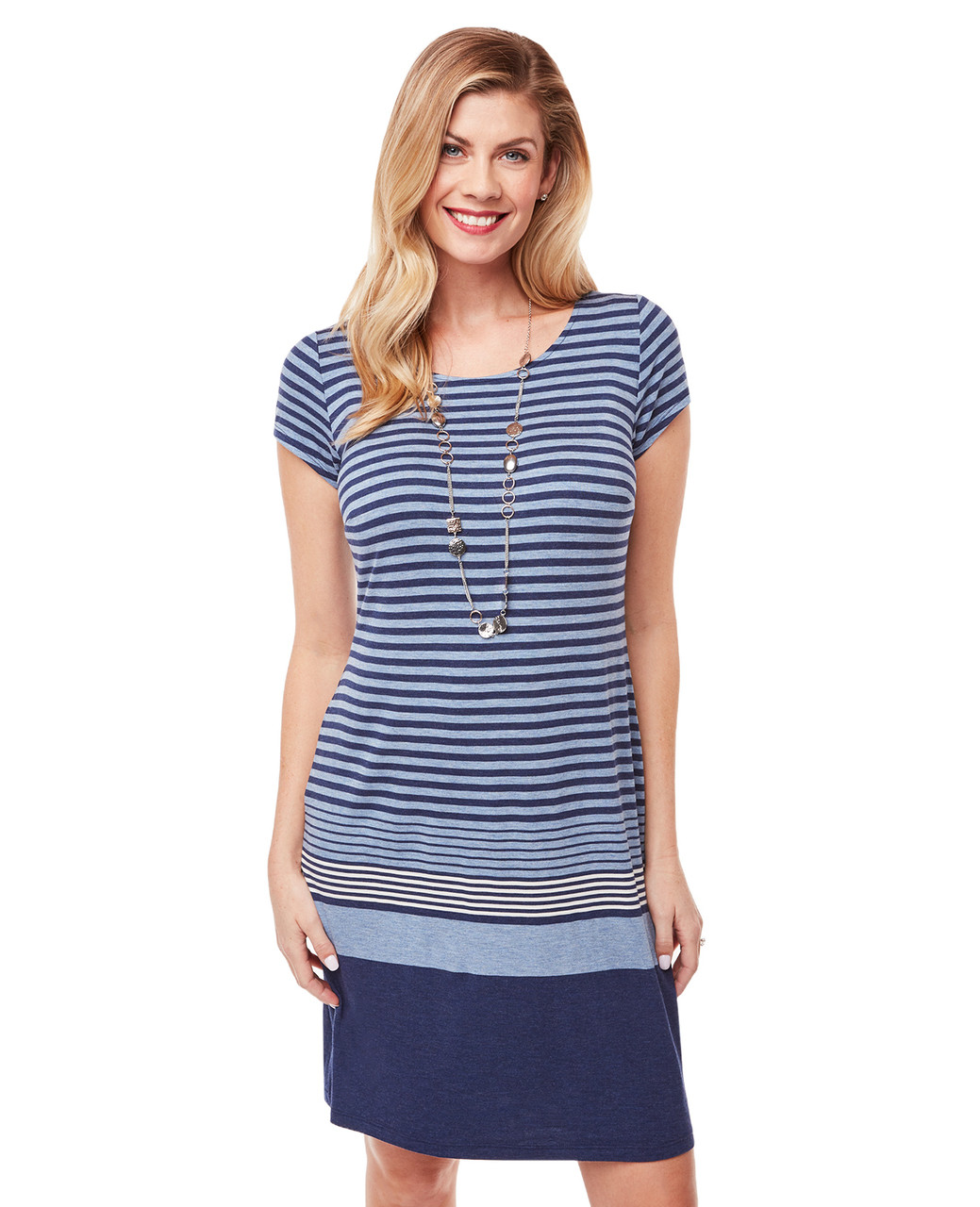Short Sleeve Jersey Stripe Dress