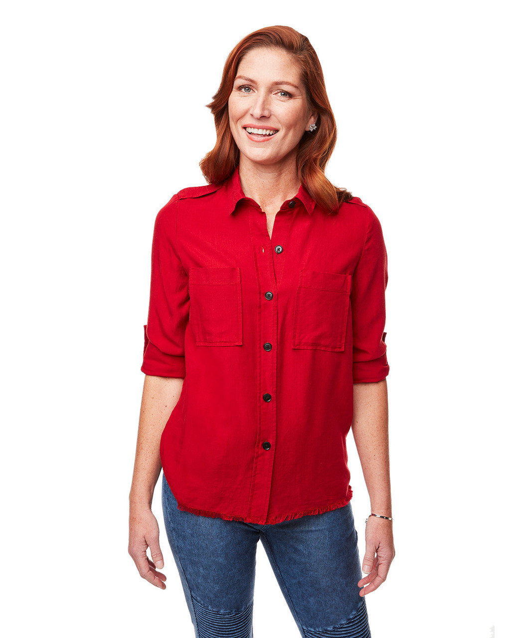 Tencel Roll Tab Shirt