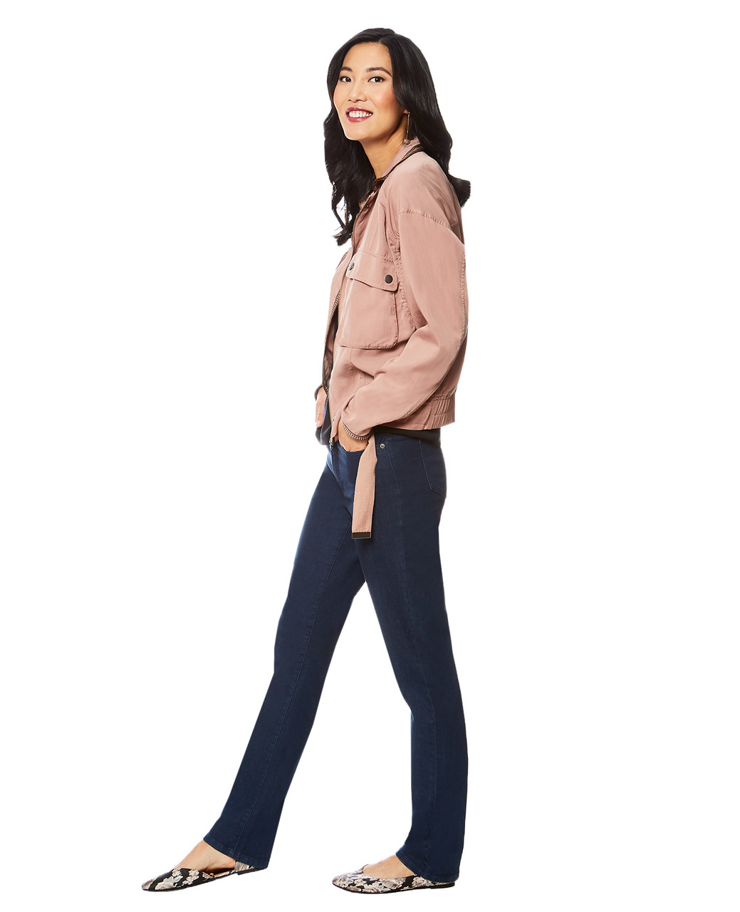 Women's pink moto jacket