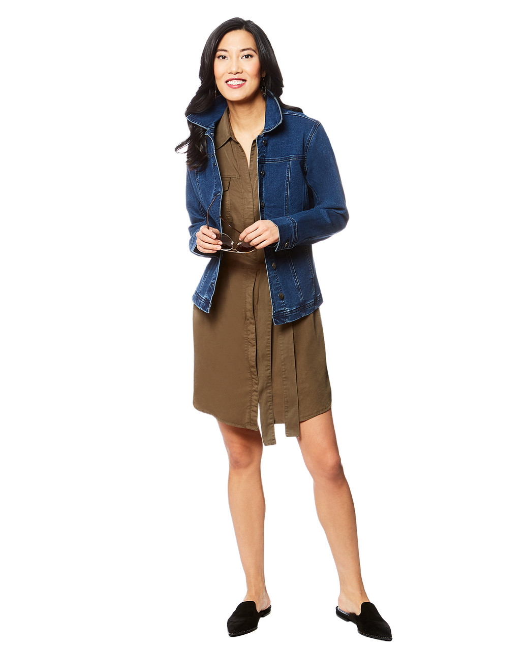 Women's khaki dress with pockets