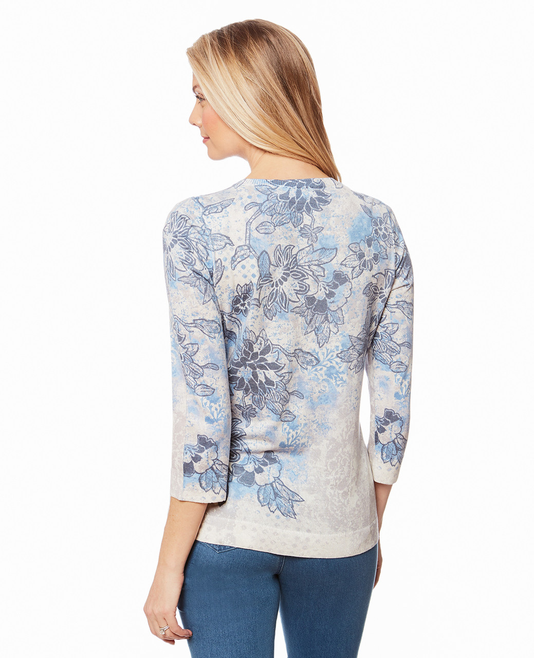 Women's blue pullover sweater