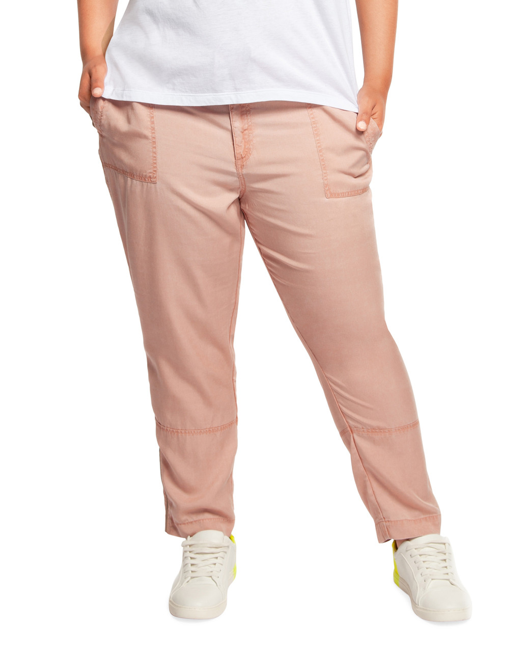 Plus Women's Pink Cargo Pants