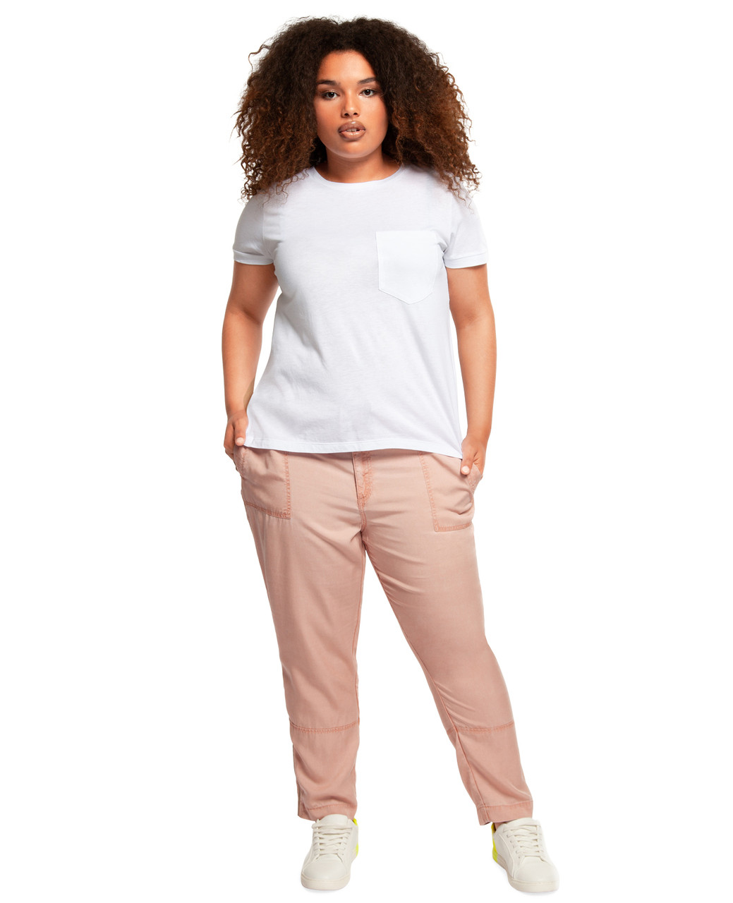 Plus Women's Pink Cargo Pants