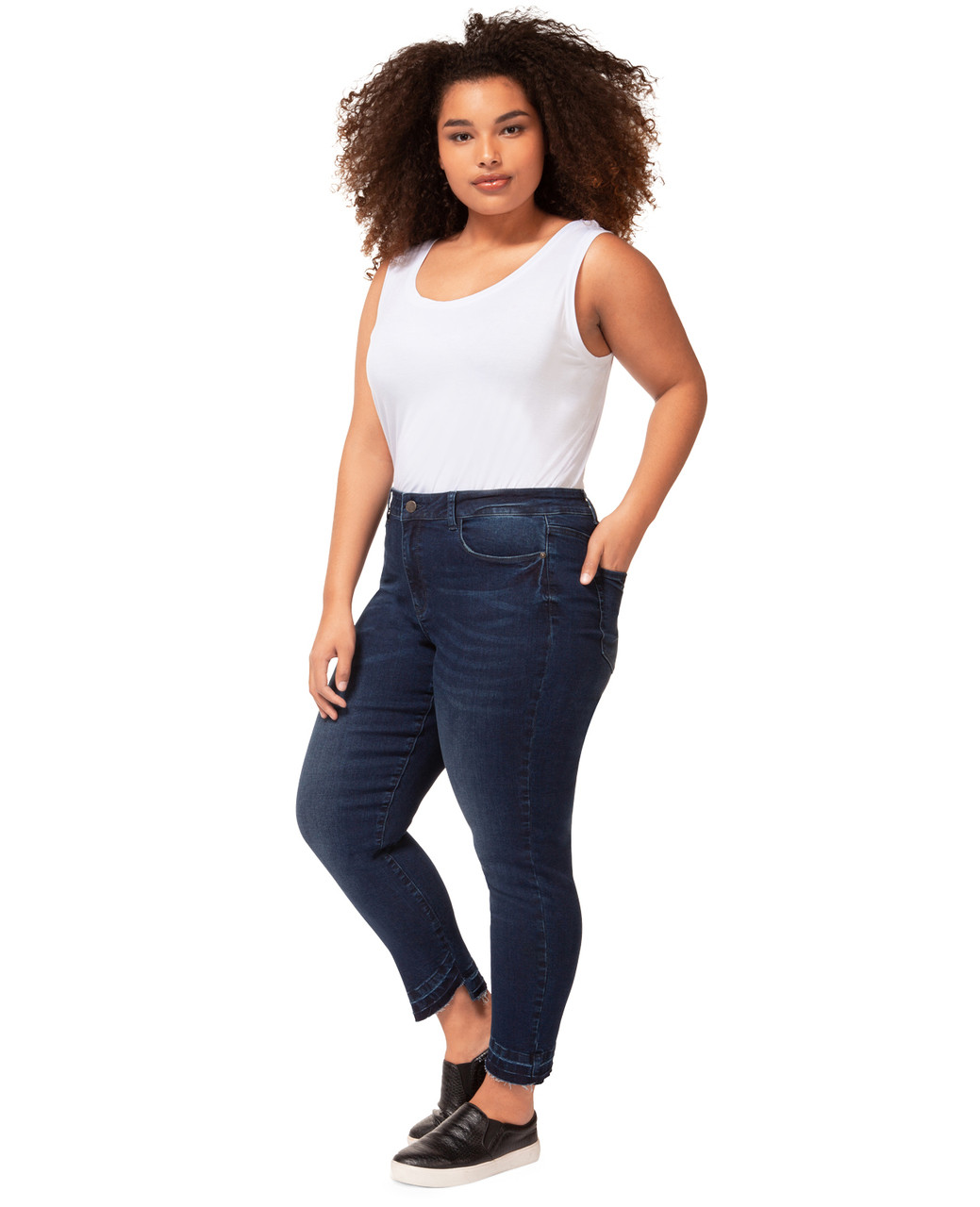 Plus Women's Denim Crop