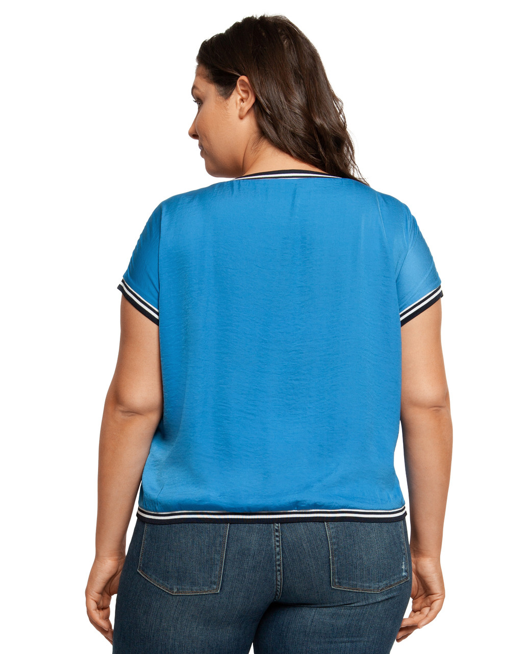 Plus  Women's Blue Wave dolman sleeve top