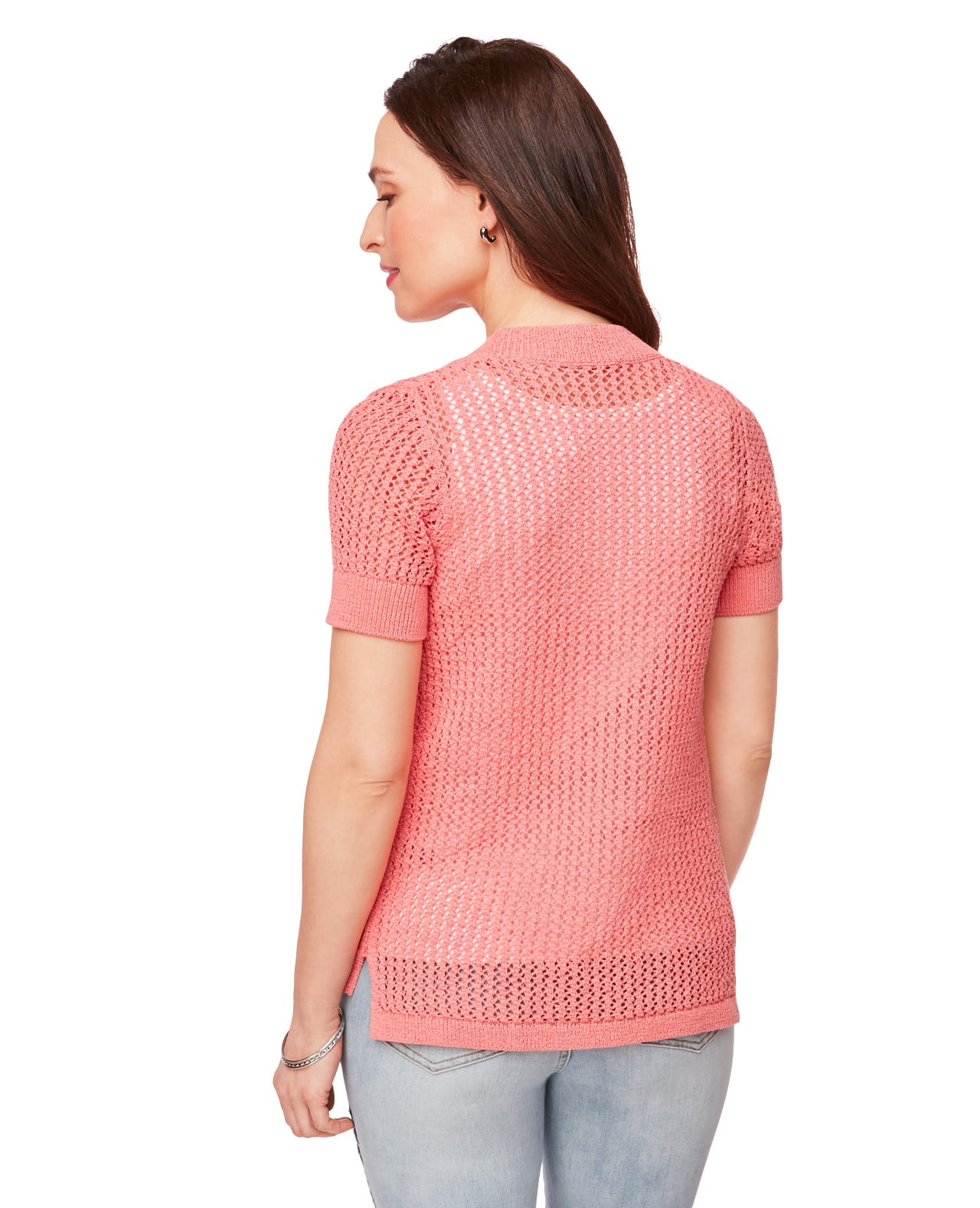 Women's Short Sleeve Tape Yarn Topper