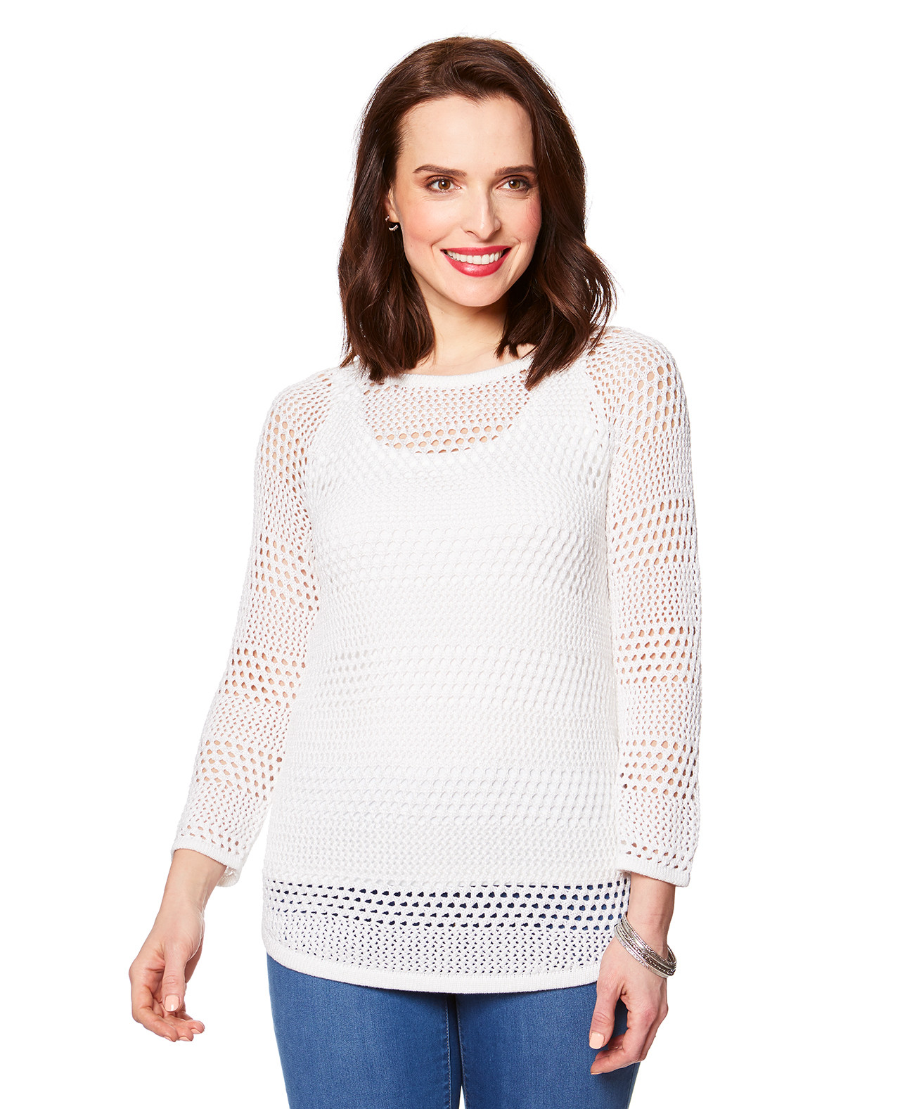 Women's long sleeve popover top