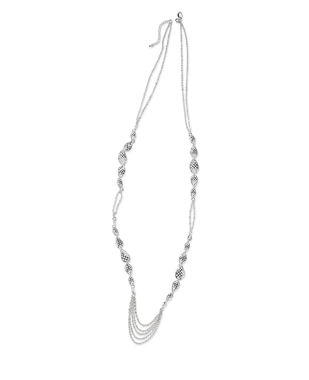 Women's twisted station necklace