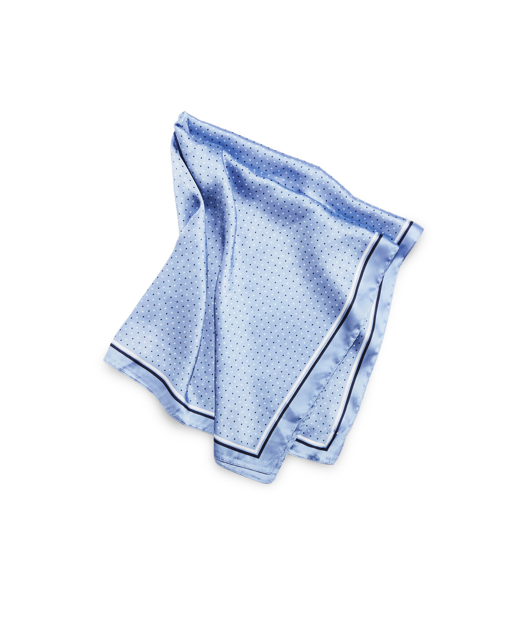 Women's blue square neck scarf
