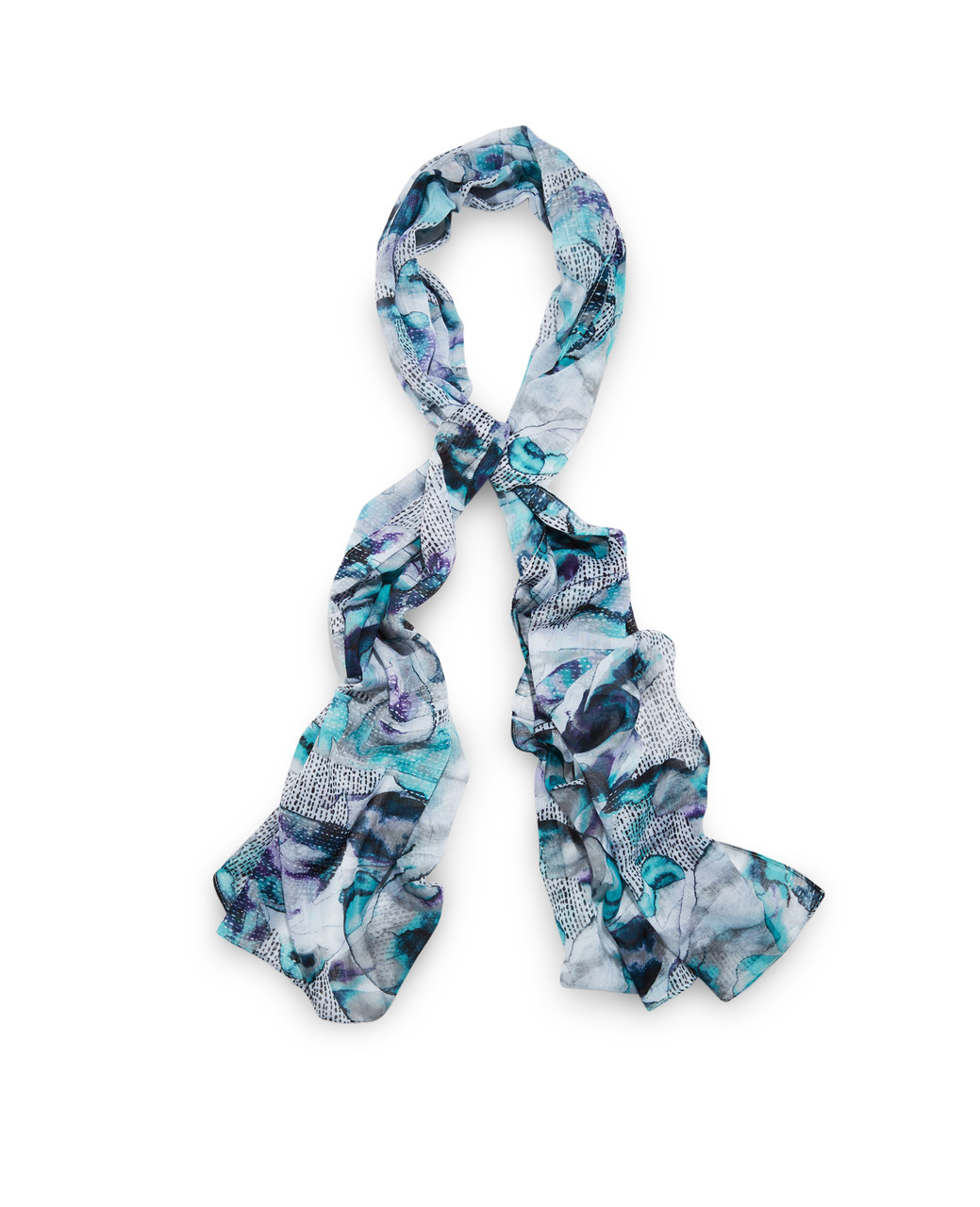 Women's white waterworld scarf
