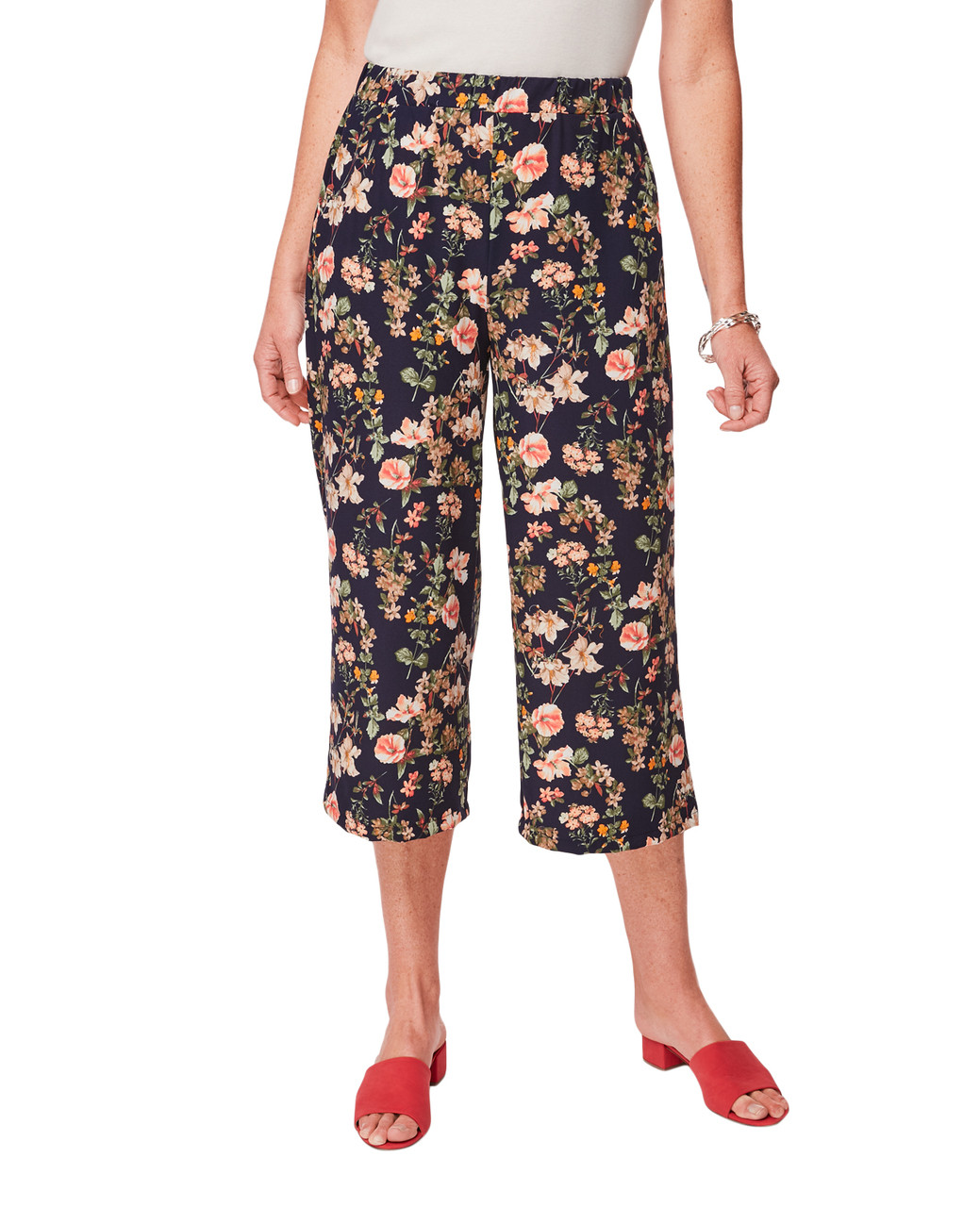 women's printed crop pant