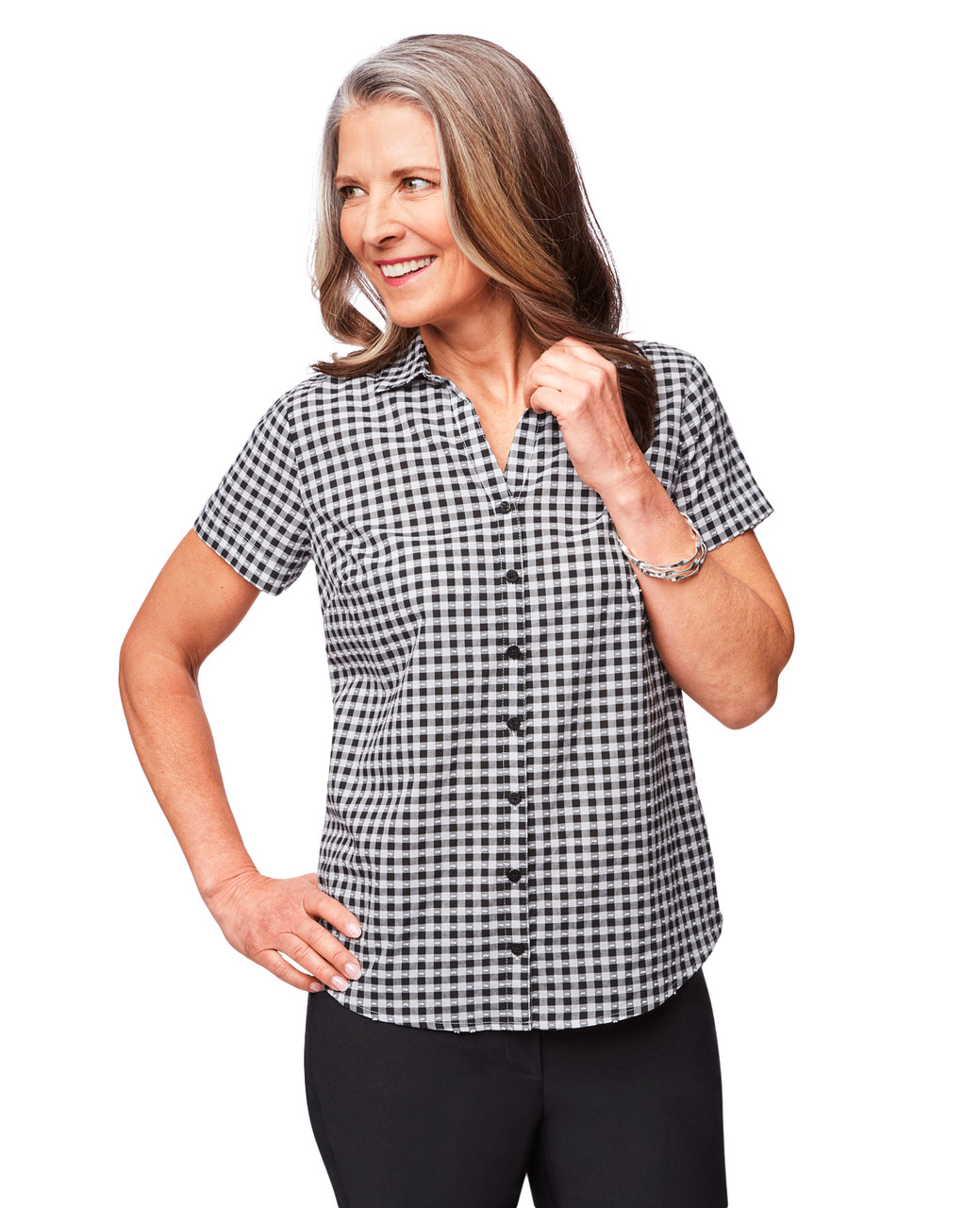 Short Sleeve Gingham Shirt