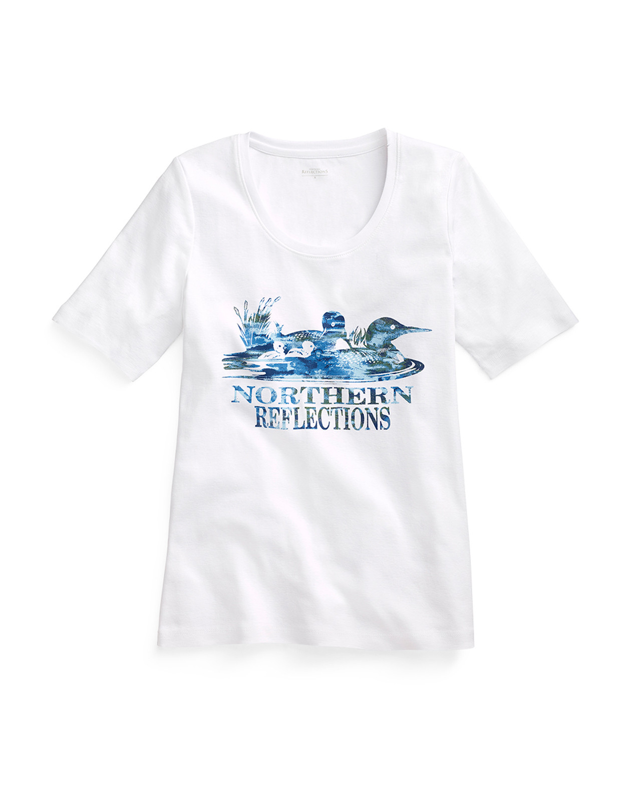 Women's white short sleeve tee