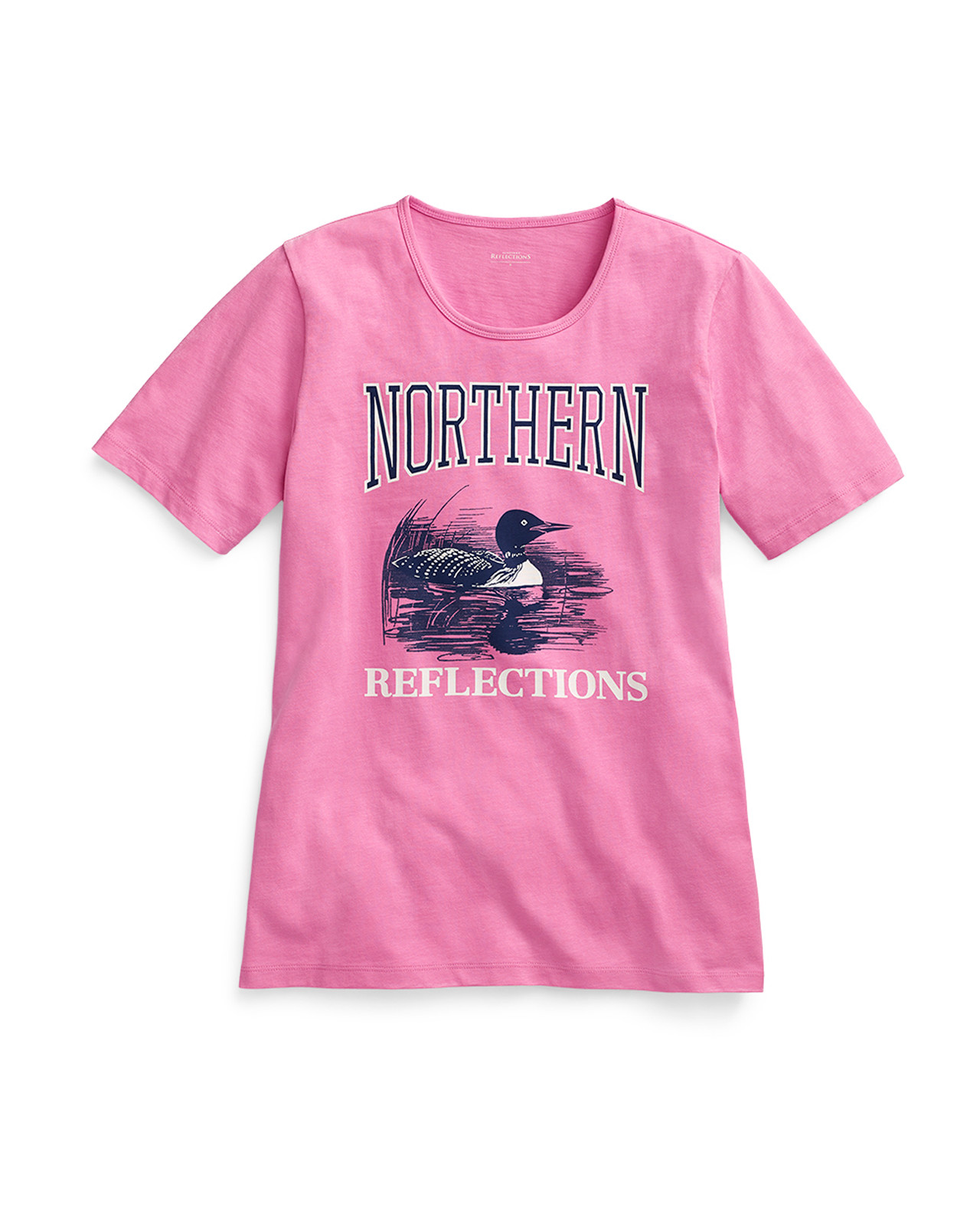 Women's pink short sleeve loon jersey crew tee