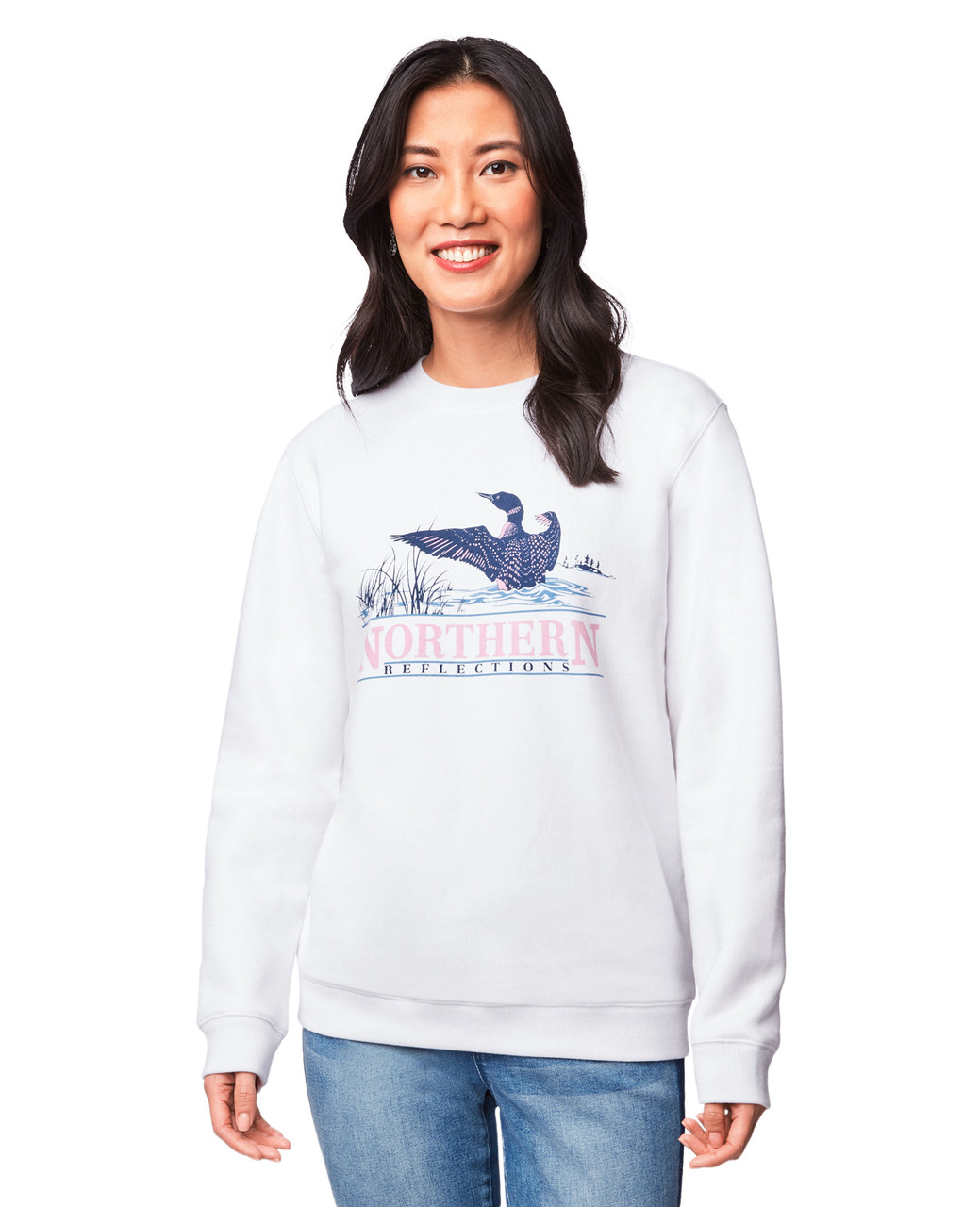 Women's white iconic logo sweatshirt