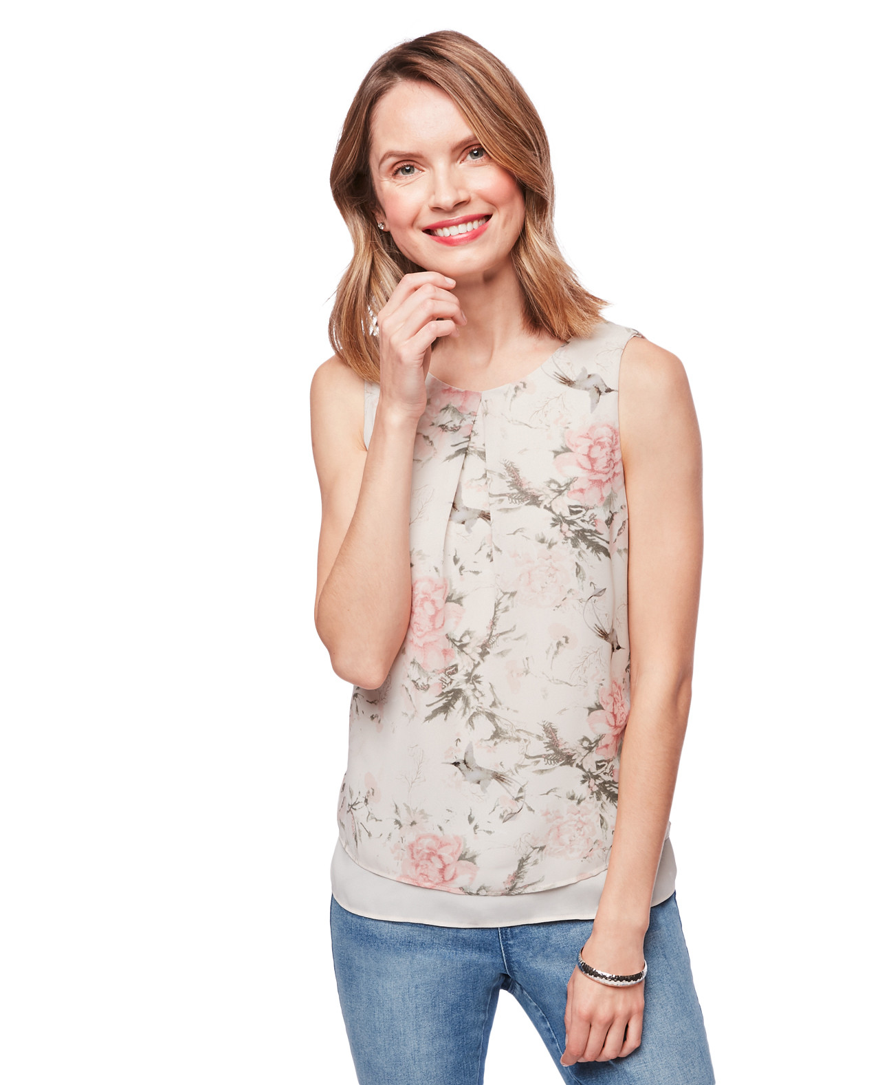 Women's open back layered tank