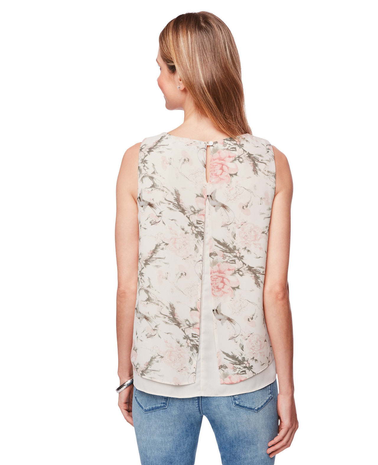 Women's open back layered tank