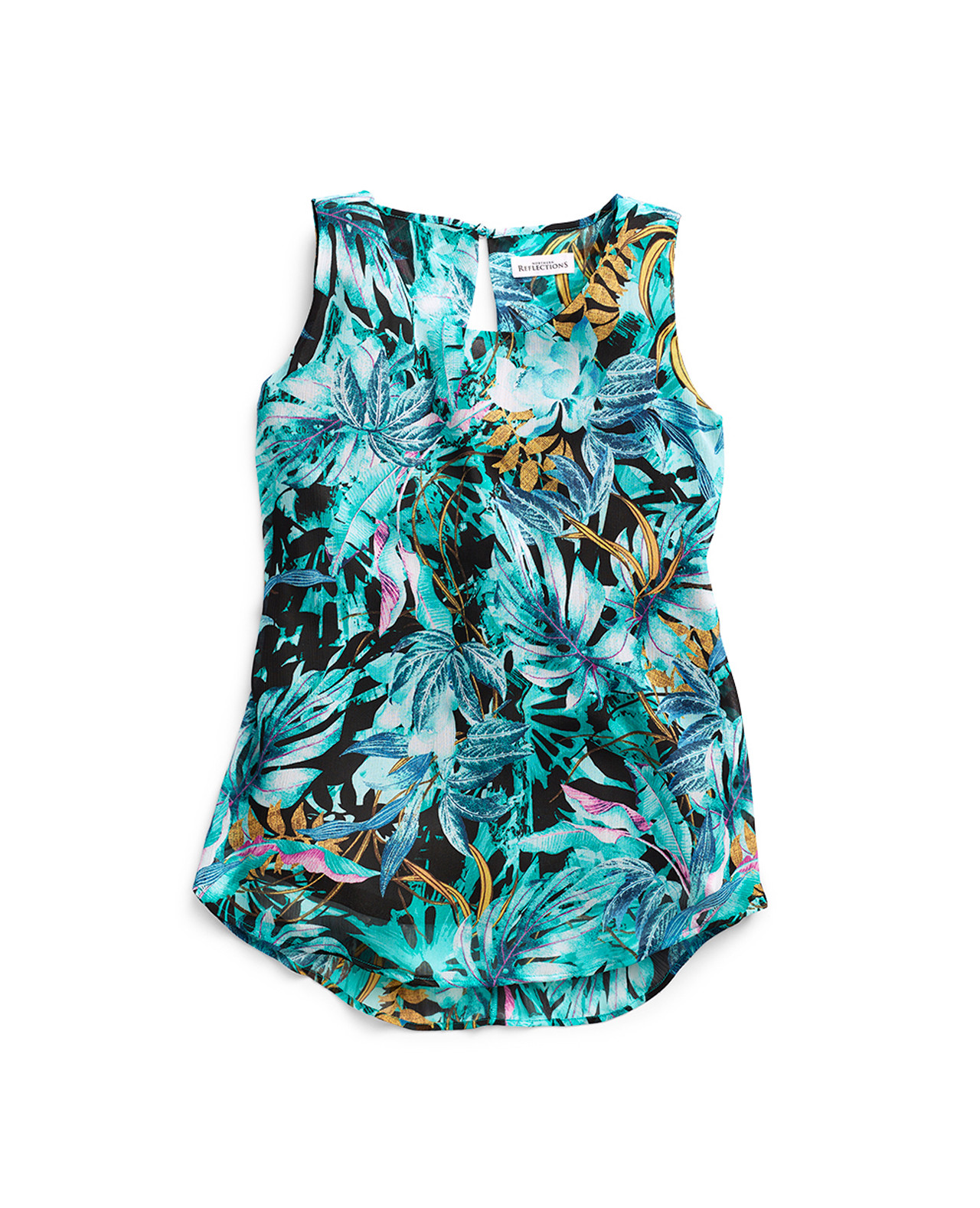 Women's green open back high low top